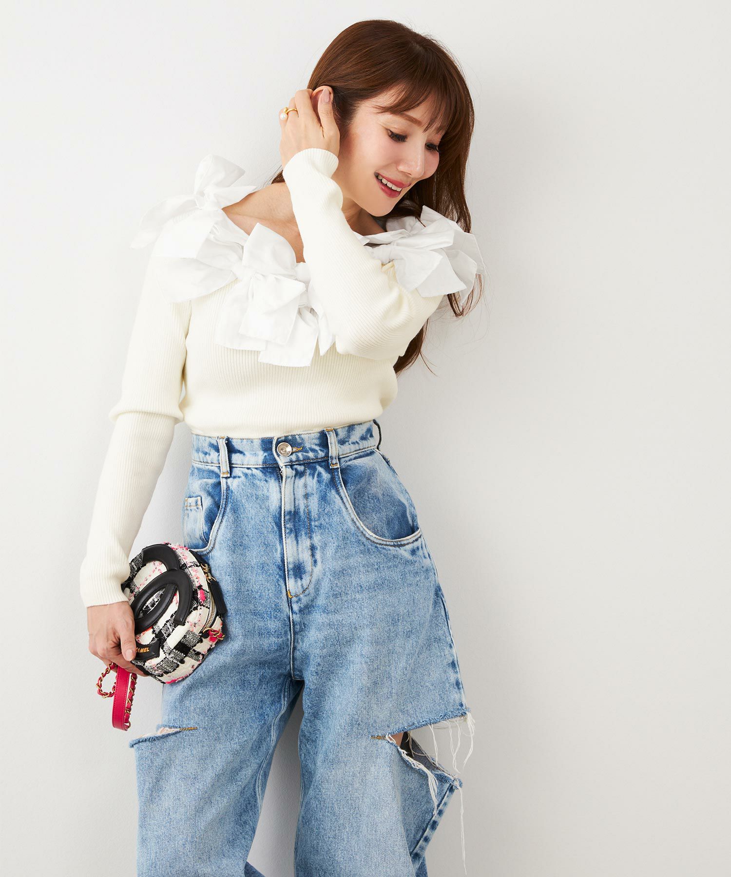 新色追加 手洗い可 レディース 長袖 秋冬春 長袖 大人可愛い 上品 きれいめ フェミニン ジョイントスペース