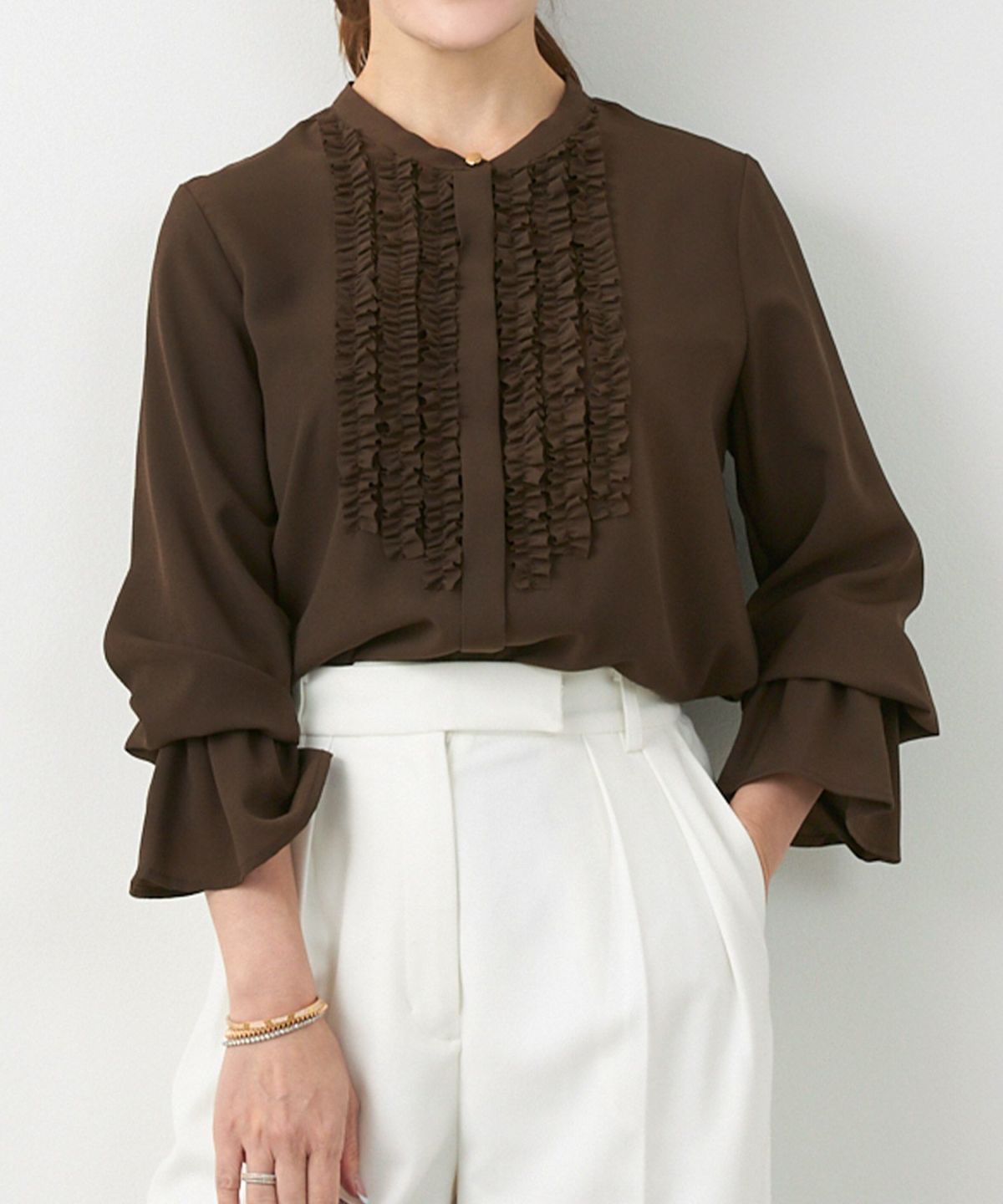 手洗い可 長袖 大人カジュアル オフィス きれいめ 上品 フェニミン 大人可愛い ジョイントスペース