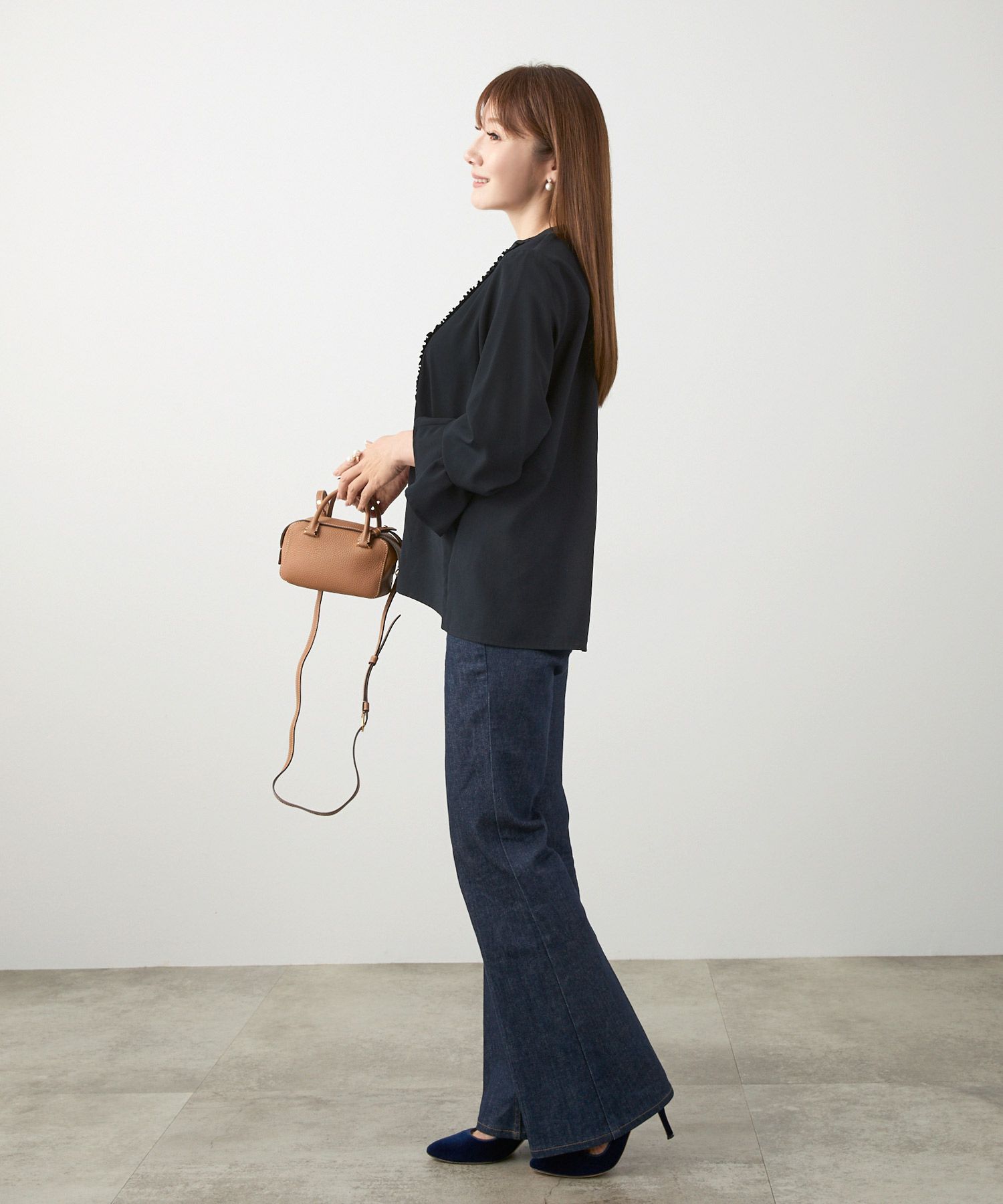 手洗い可 長袖 大人カジュアル オフィス きれいめ 上品 フェニミン 大人可愛い ジョイントスペース