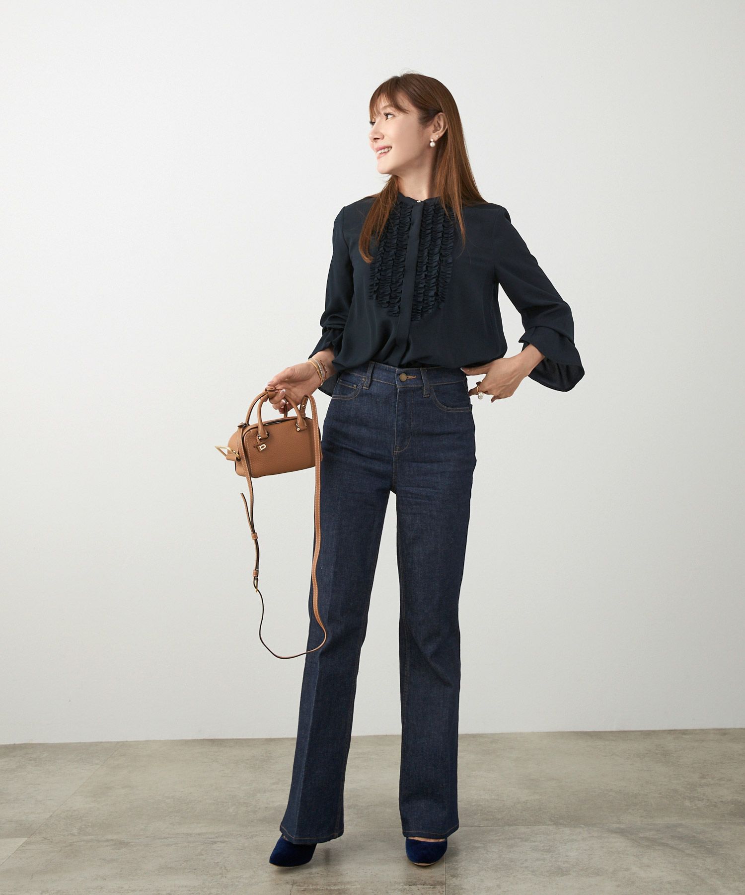 手洗い可 長袖 大人カジュアル オフィス きれいめ 上品 フェニミン 大人可愛い ジョイントスペース