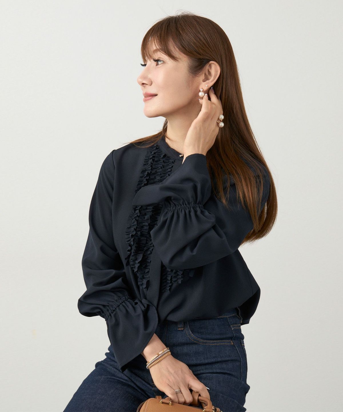 手洗い可 長袖 大人カジュアル オフィス きれいめ 上品 フェニミン 大人可愛い ジョイントスペース