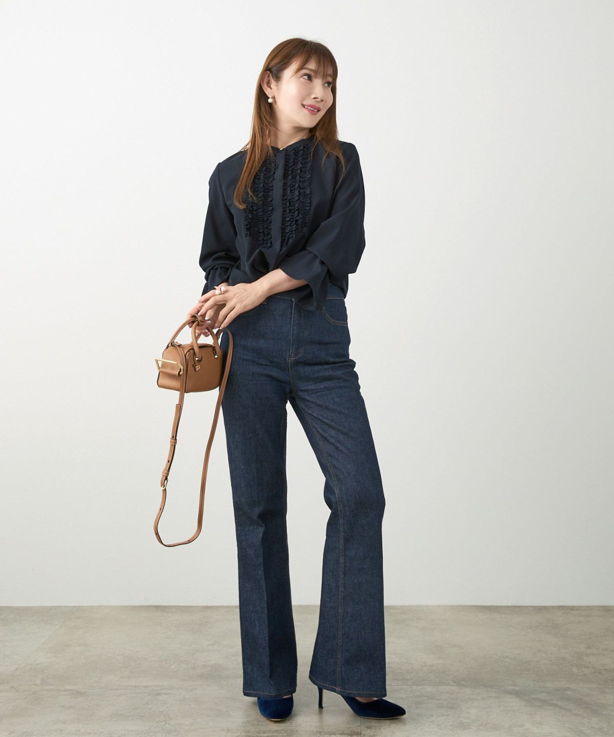 手洗い可 長袖 大人カジュアル オフィス きれいめ 上品 フェニミン 大人可愛い ジョイントスペース