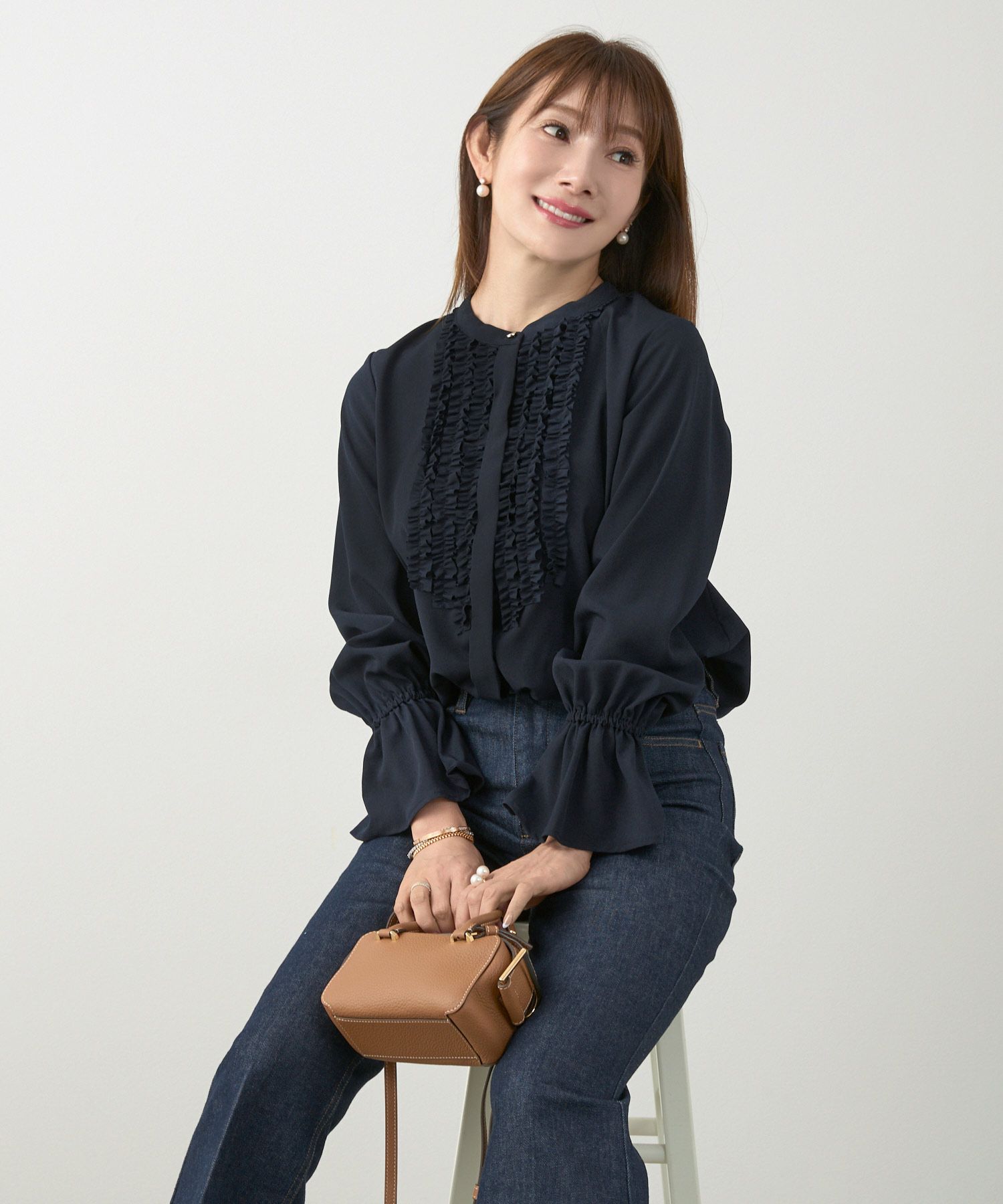 手洗い可 長袖 大人カジュアル オフィス きれいめ 上品 フェニミン 大人可愛い ジョイントスペース