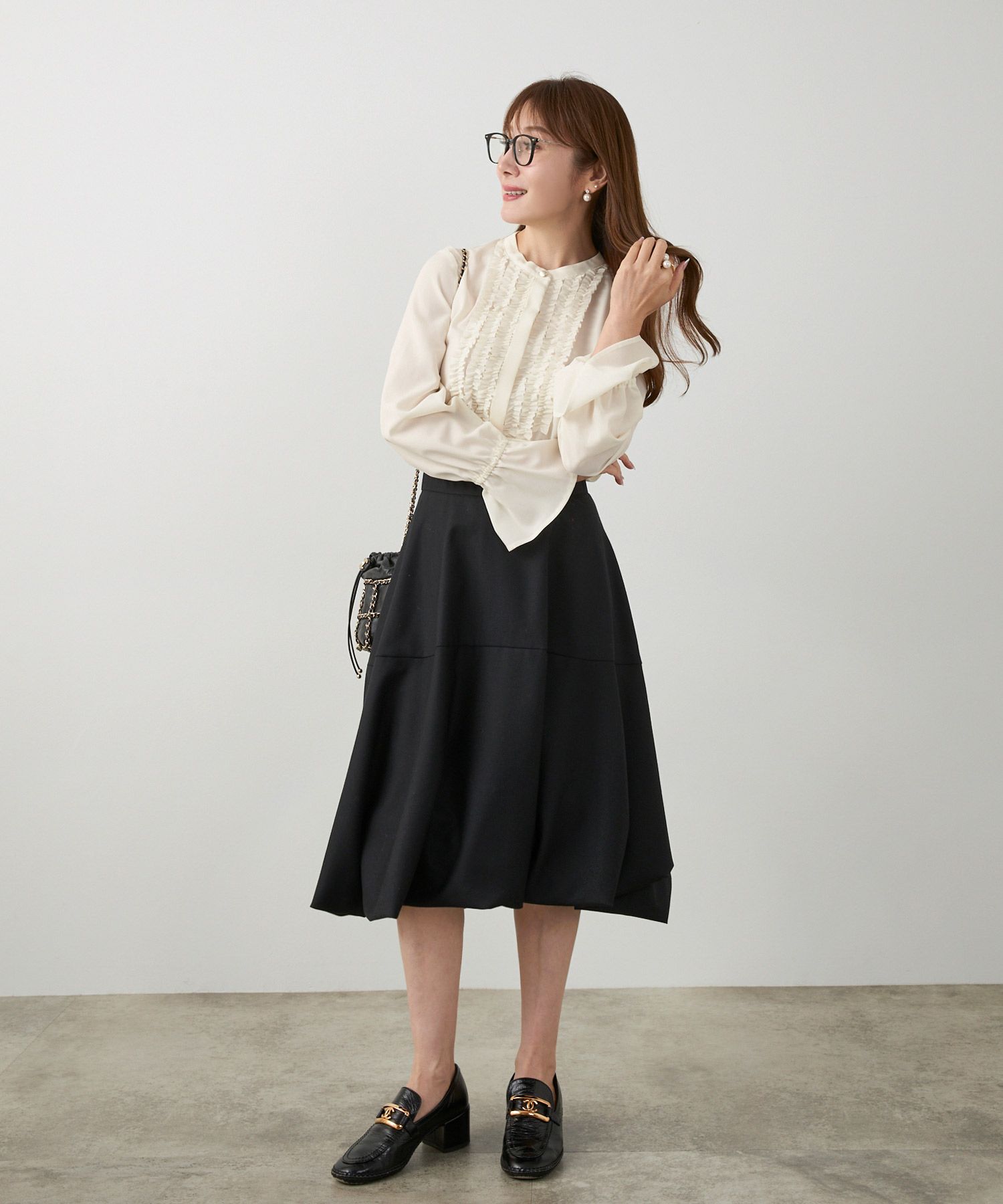 手洗い可 長袖 大人カジュアル オフィス きれいめ 上品 フェニミン 大人可愛い ジョイントスペース