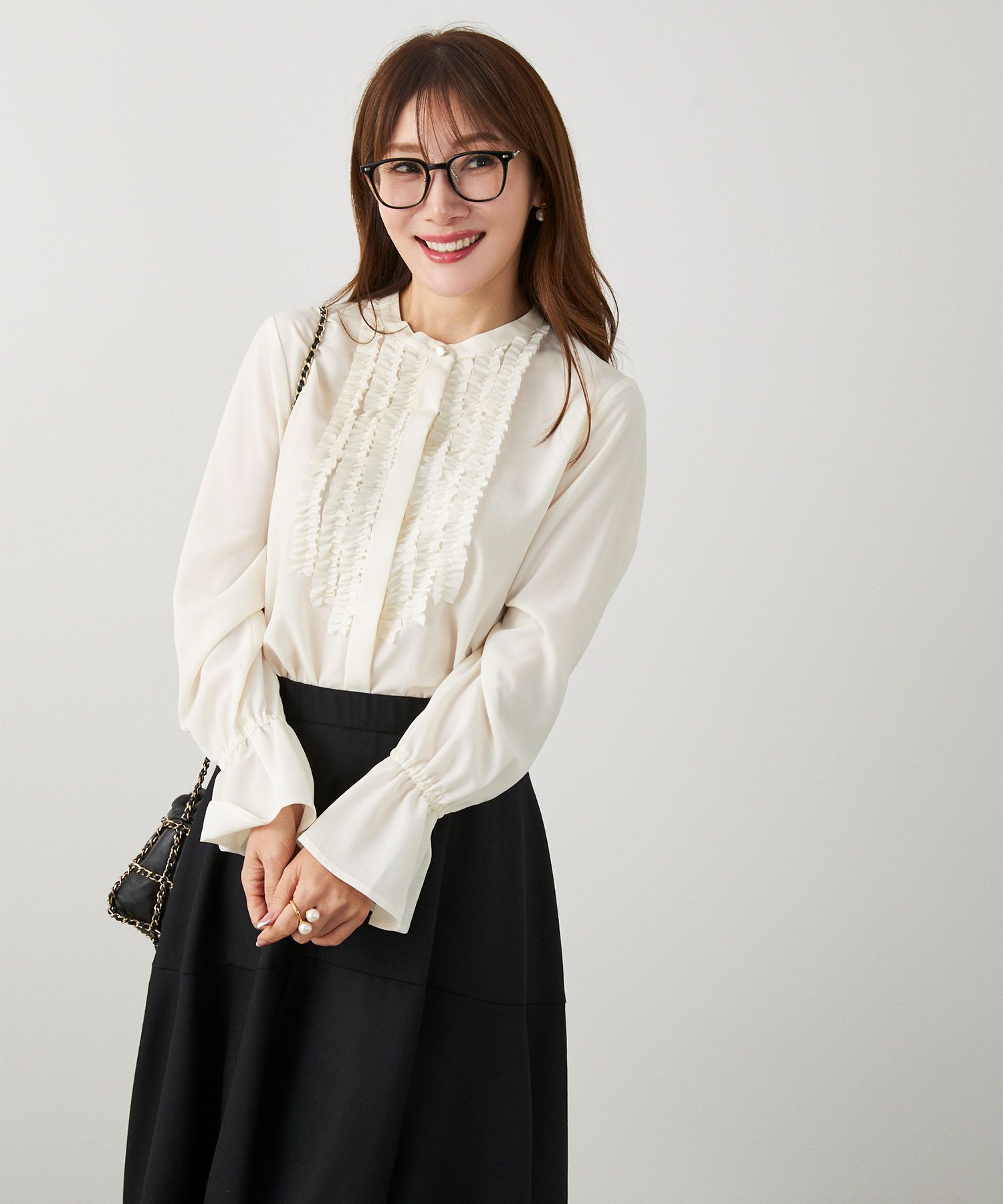 手洗い可 長袖 大人カジュアル オフィス きれいめ 上品 フェニミン 大人可愛い ジョイントスペース