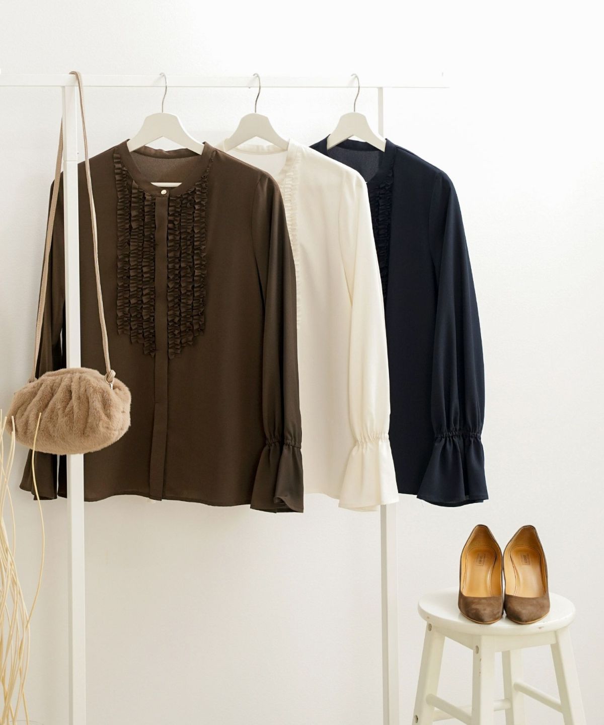 手洗い可 長袖 大人カジュアル オフィス きれいめ 上品 フェニミン 大人可愛い ジョイントスペース