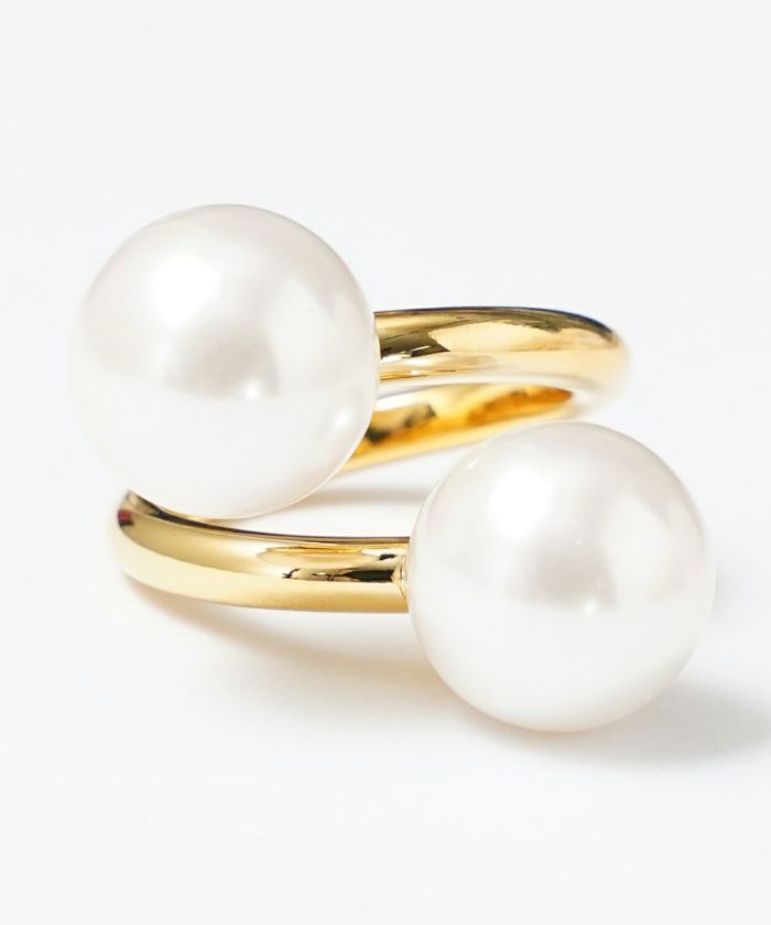 ツイスト ボリューム パール リング Twist Volume Pearl Ring