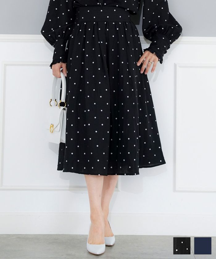 ギャザー フレア スカート Joint Space 全2色｜jsc641-0143【1】