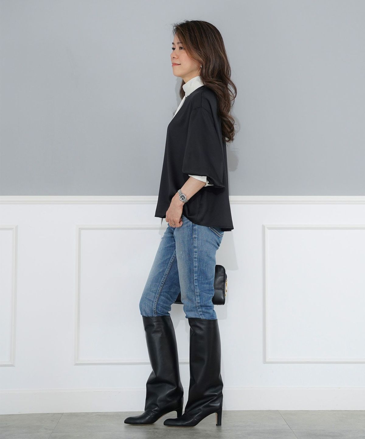 手洗い可 トップス レディース 上品 きれいめ オケージョン シンプル エレガント ジョイントスペース