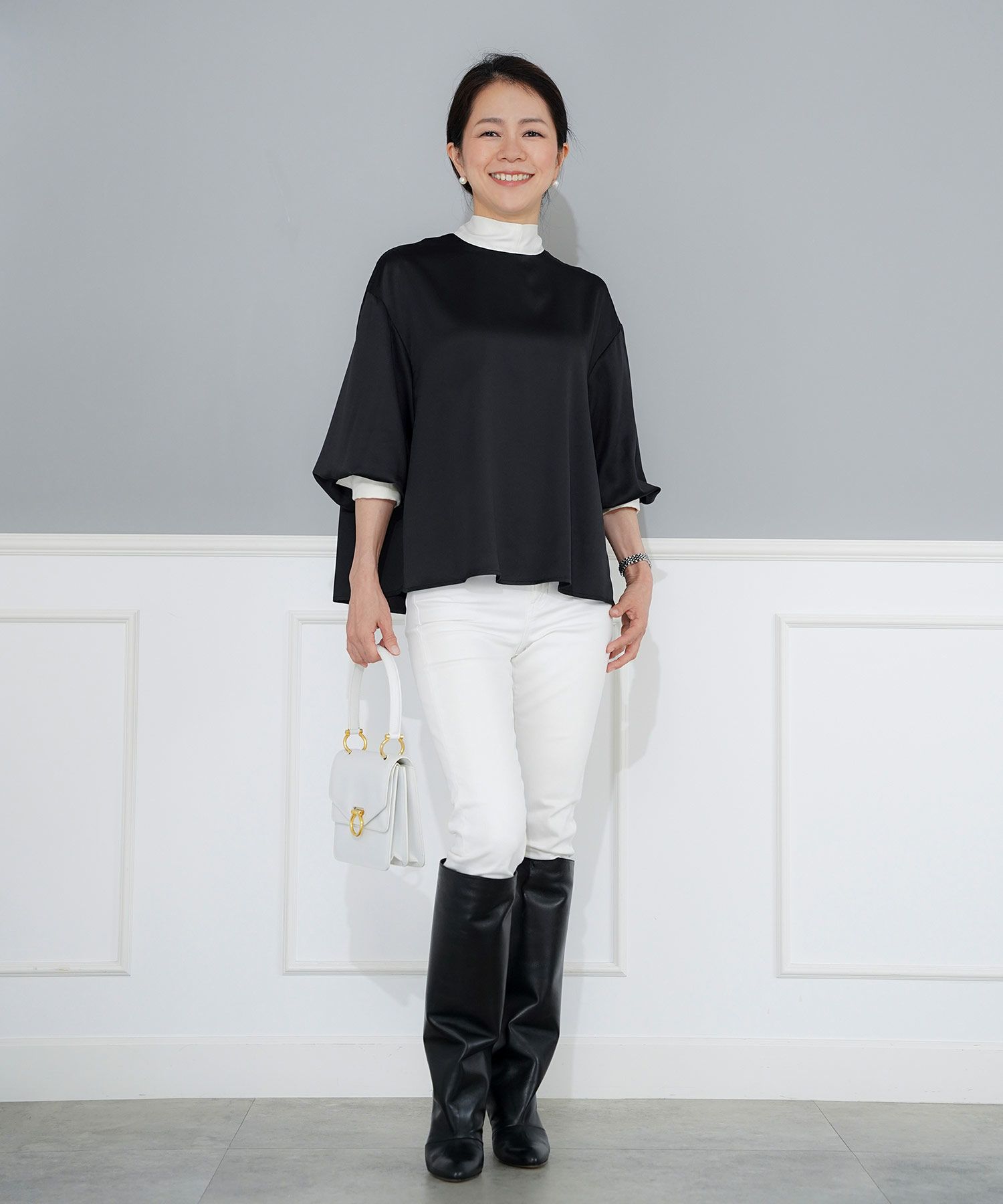 手洗い可 トップス レディース 上品 きれいめ オケージョン シンプル エレガント ジョイントスペース