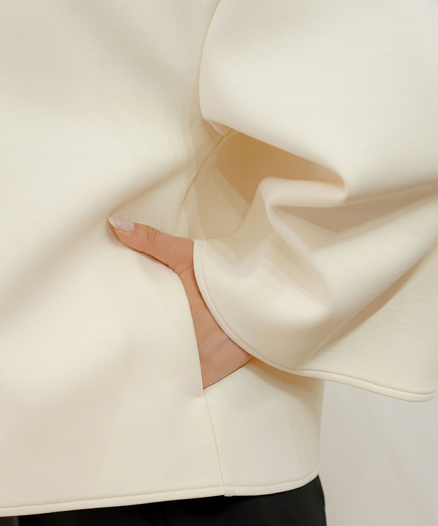 アウター ダンボールニット ミドル丈 ショート丈 通勤 結婚式 披露宴 セレモニー 成人式 同窓会 デート 女子会 誕生日会 演奏会 発表会 七五三 20代 30代 パール フリル 長袖 オケージョン アイボリー ネイビー