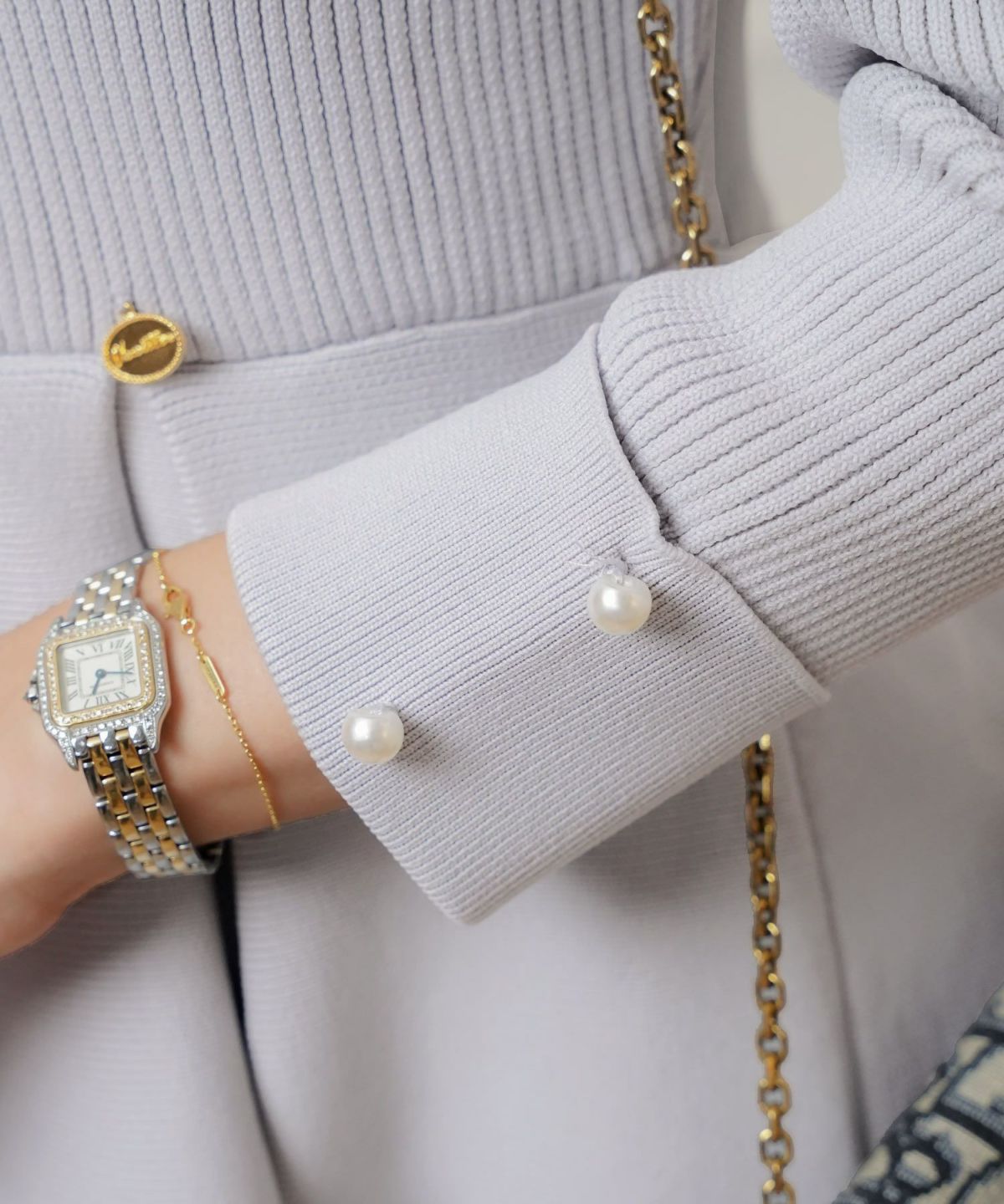 ワンピース 襟 花 長袖 きれいめ エレガント フェミニン 上品 ブルーグレー ブラウン ネイビー ブラック