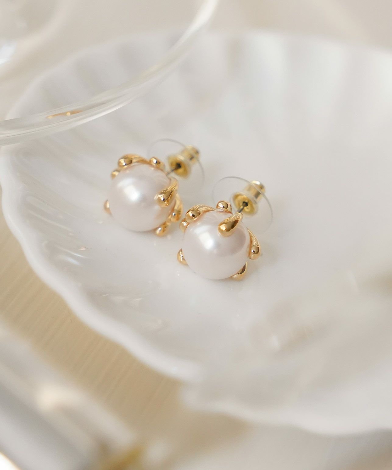 クラウン フラワー ピアス イヤリング Crown Flower Pierce Earring