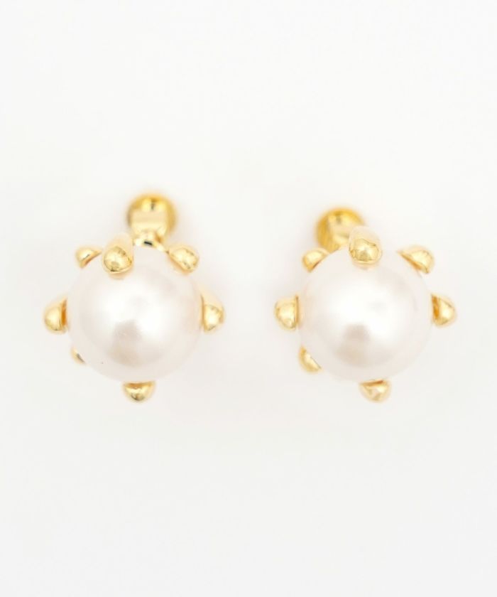 クラウン フラワー ピアス イヤリング Crown Flower Pierce Earring