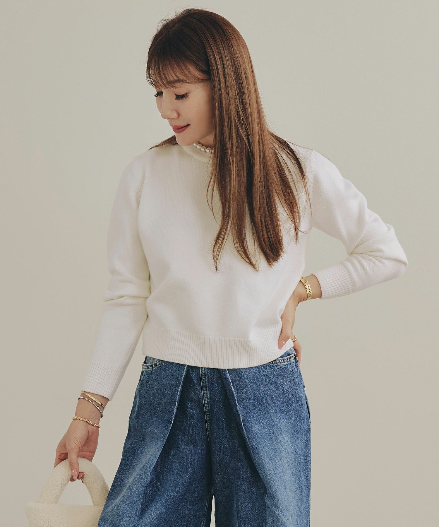 手洗い可 レディース 長袖 秋冬春 大人可愛い 上品 きれいめ オフィス 大人カジュアル フェミニン ジョイントスペース