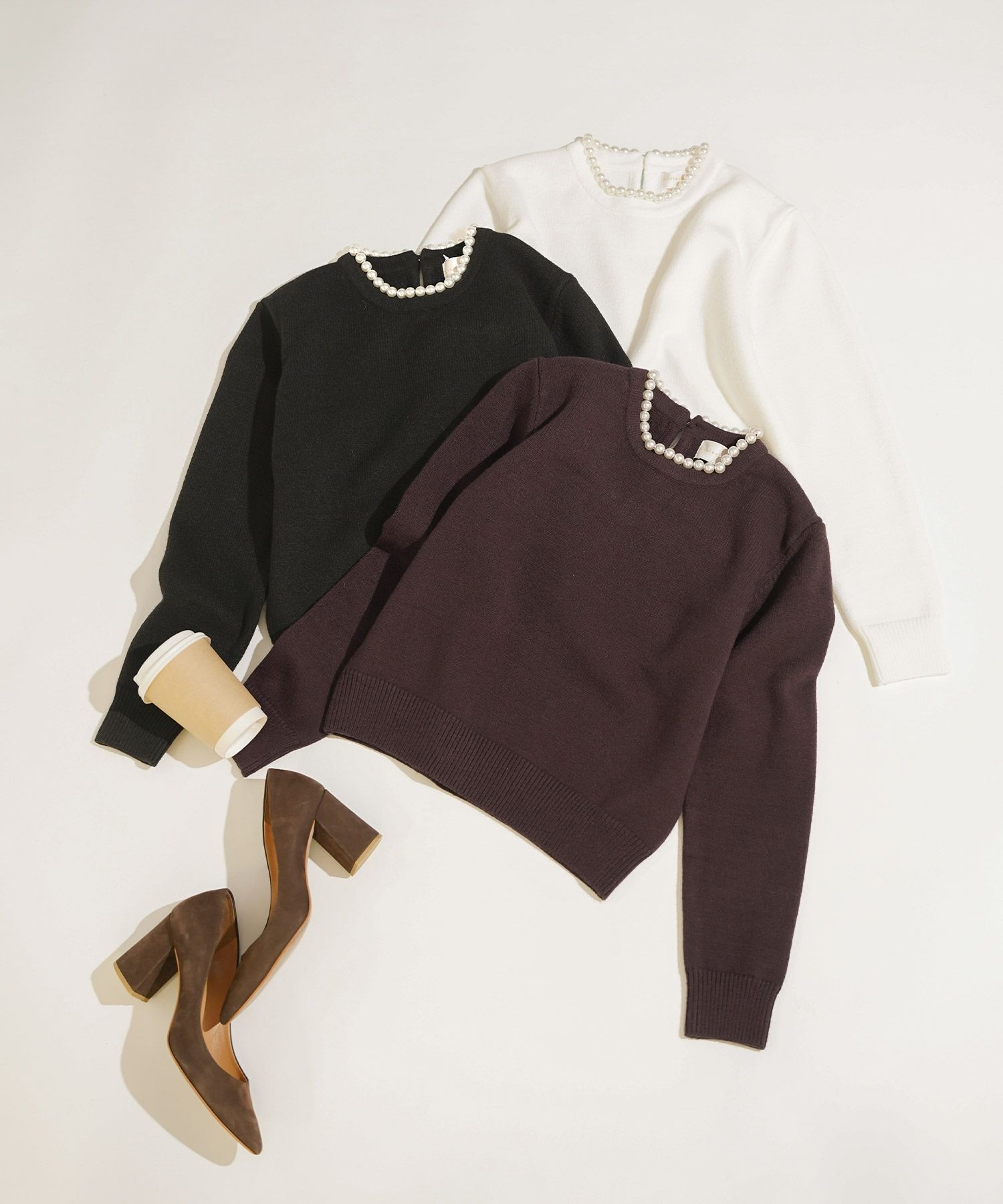 手洗い可 レディース 長袖 秋冬春 大人可愛い 上品 きれいめ オフィス 大人カジュアル フェミニン ジョイントスペース