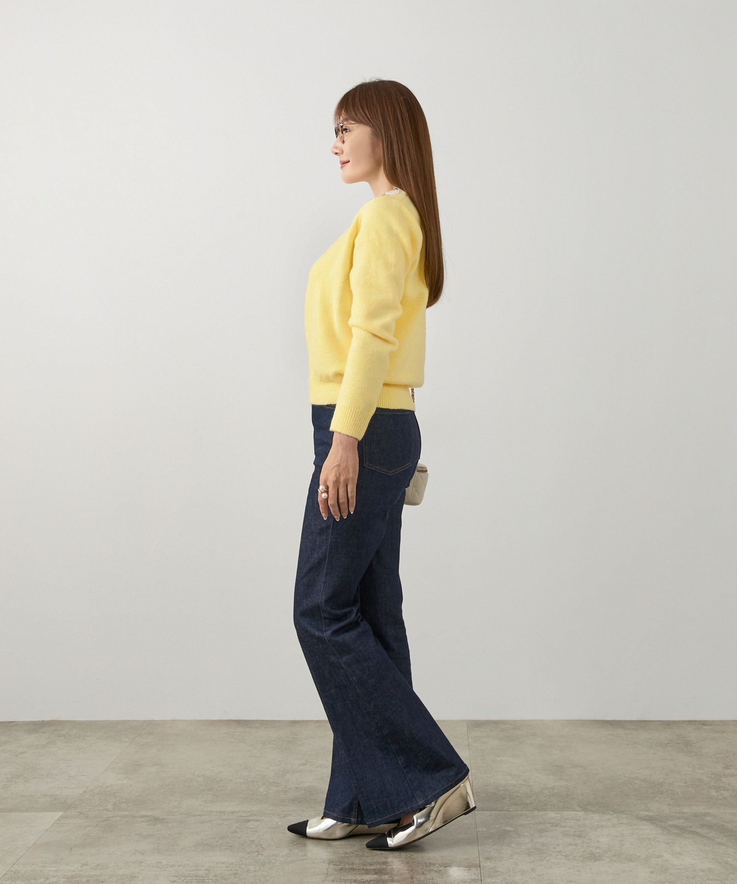 手洗い可 レディース 長袖 秋冬 長袖 大人可愛い 上品 きれいめ 大人カジュアル フェミニン ジョイントスペース