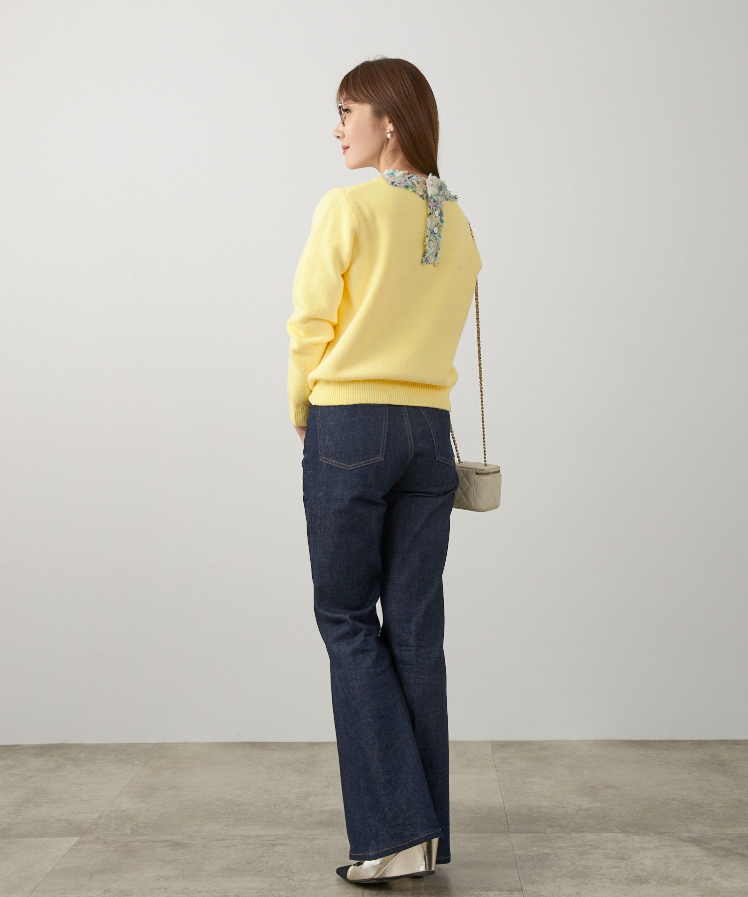 手洗い可 レディース 長袖 秋冬 長袖 大人可愛い 上品 きれいめ 大人カジュアル フェミニン ジョイントスペース