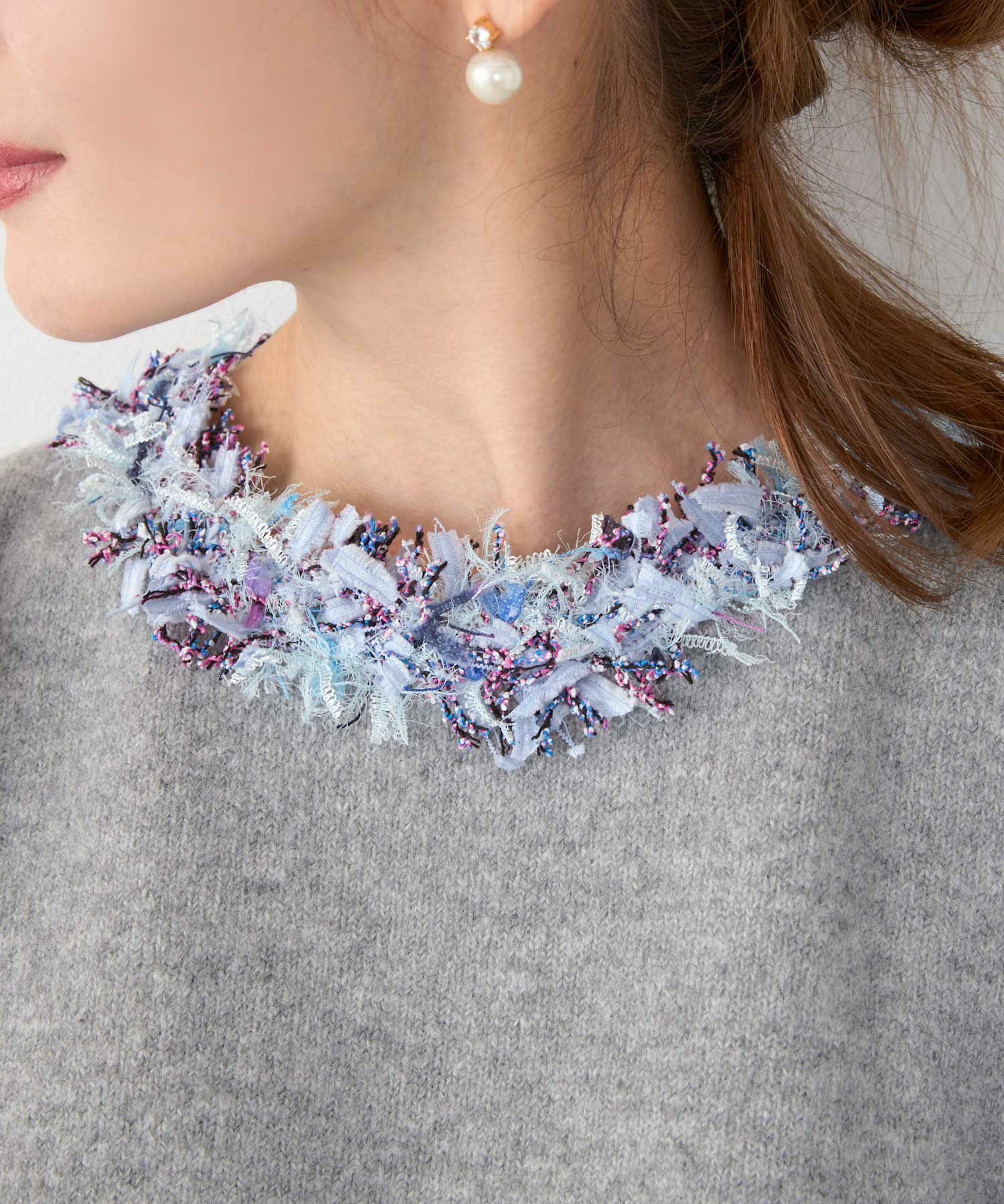 手洗い可 レディース 長袖 秋冬 長袖 大人可愛い 上品 きれいめ 大人カジュアル フェミニン ジョイントスペース