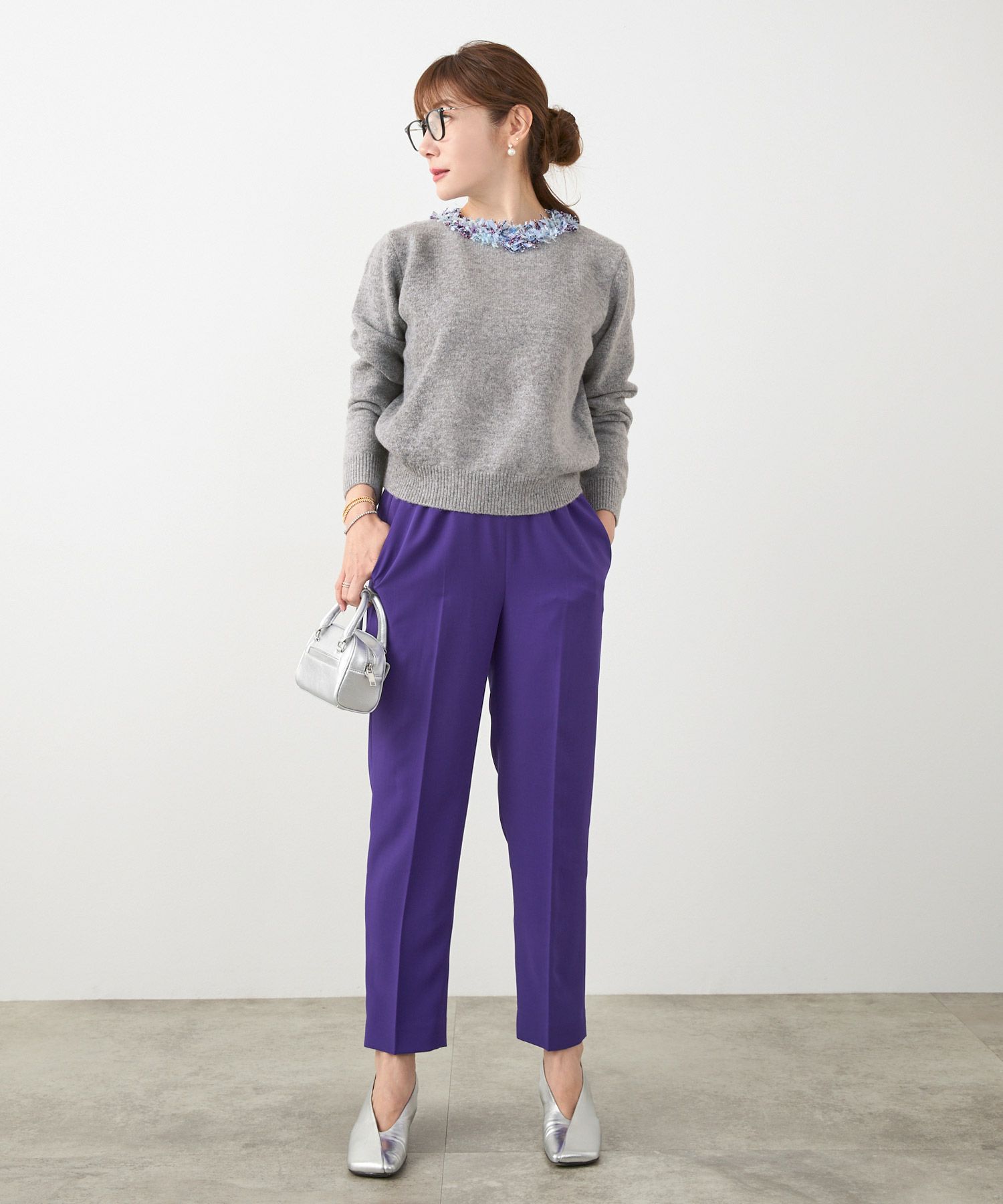 手洗い可 レディース 長袖 秋冬 長袖 大人可愛い 上品 きれいめ 大人カジュアル フェミニン ジョイントスペース