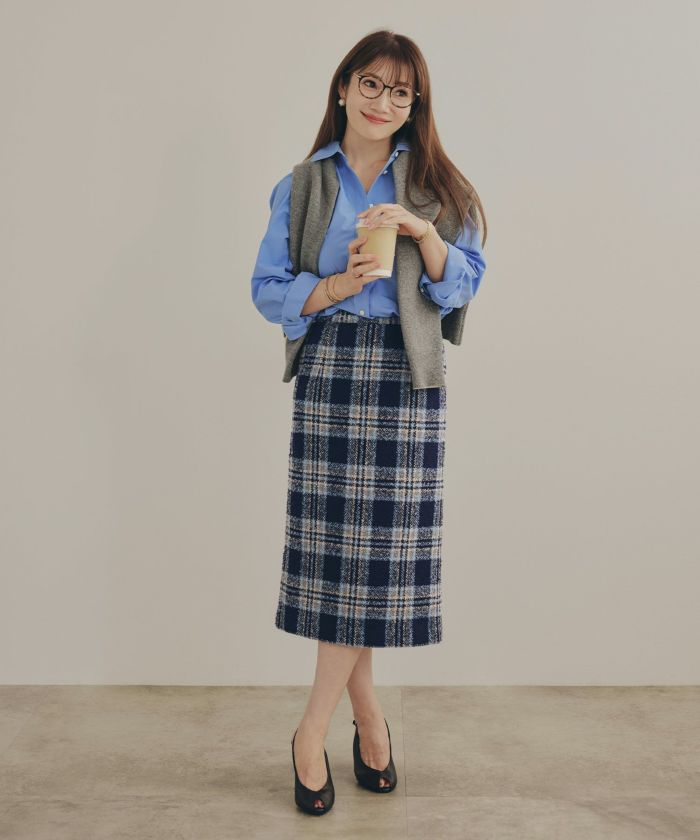 手洗い可 レディース 秋冬 大人可愛い 上品 きれいめ 大人カジュアル 柄 フェミニン ジョイントスペース