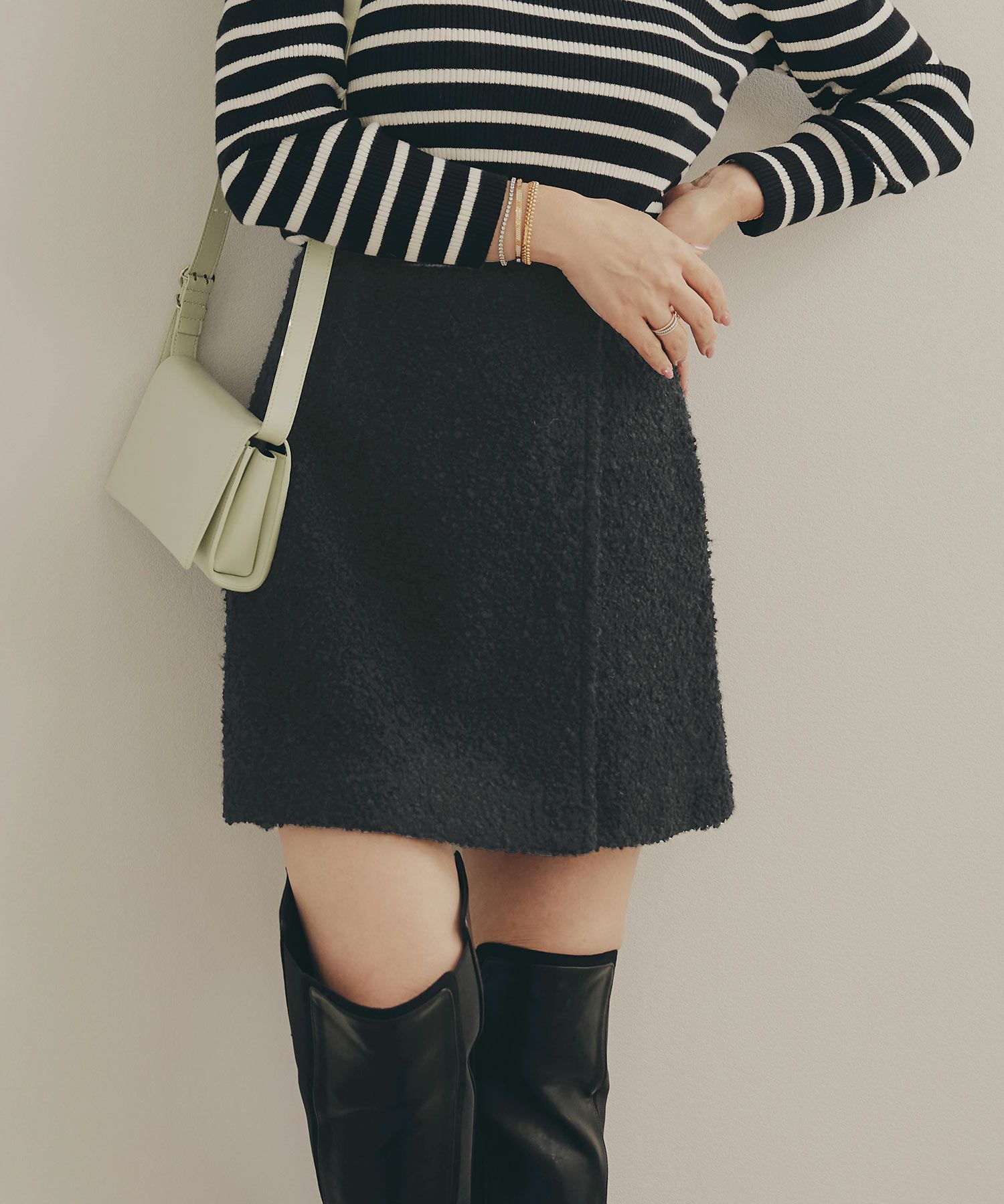 手洗い可 レディース 秋冬 大人可愛い 上品 きれいめ 大人カジュアル フェミニン ミニ丈 ジョイントスペース