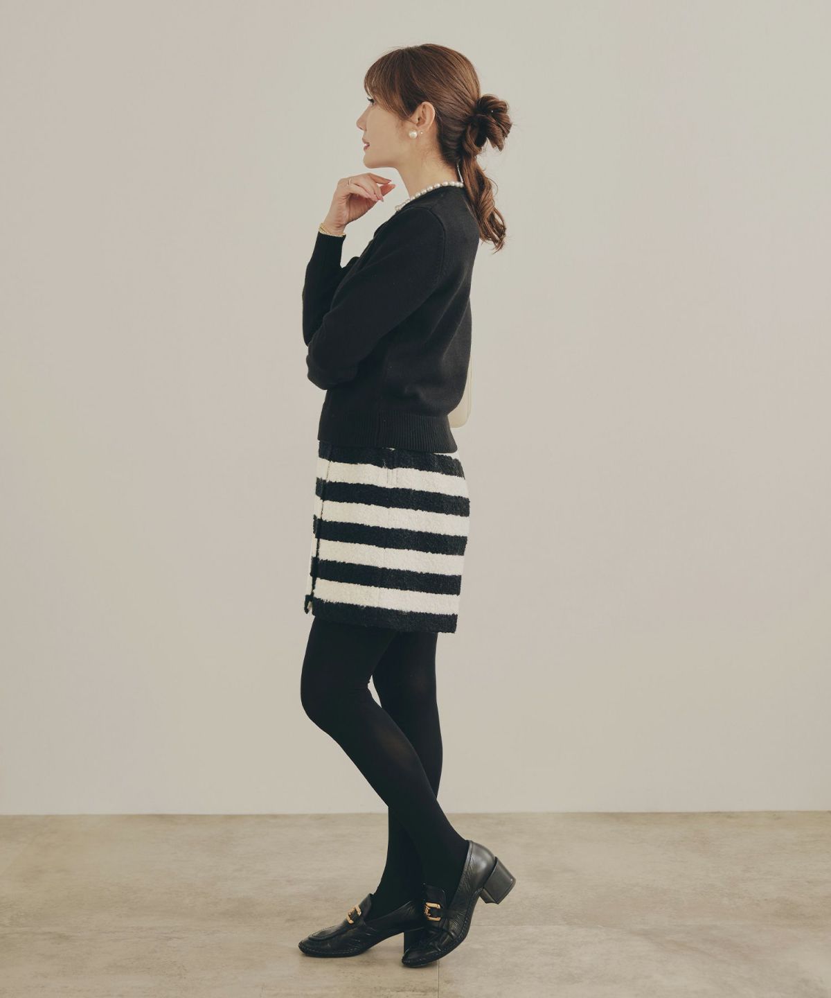 手洗い可 レディース 秋冬 大人可愛い 上品 きれいめ 大人カジュアル フェミニン ミニ丈 ジョイントスペース