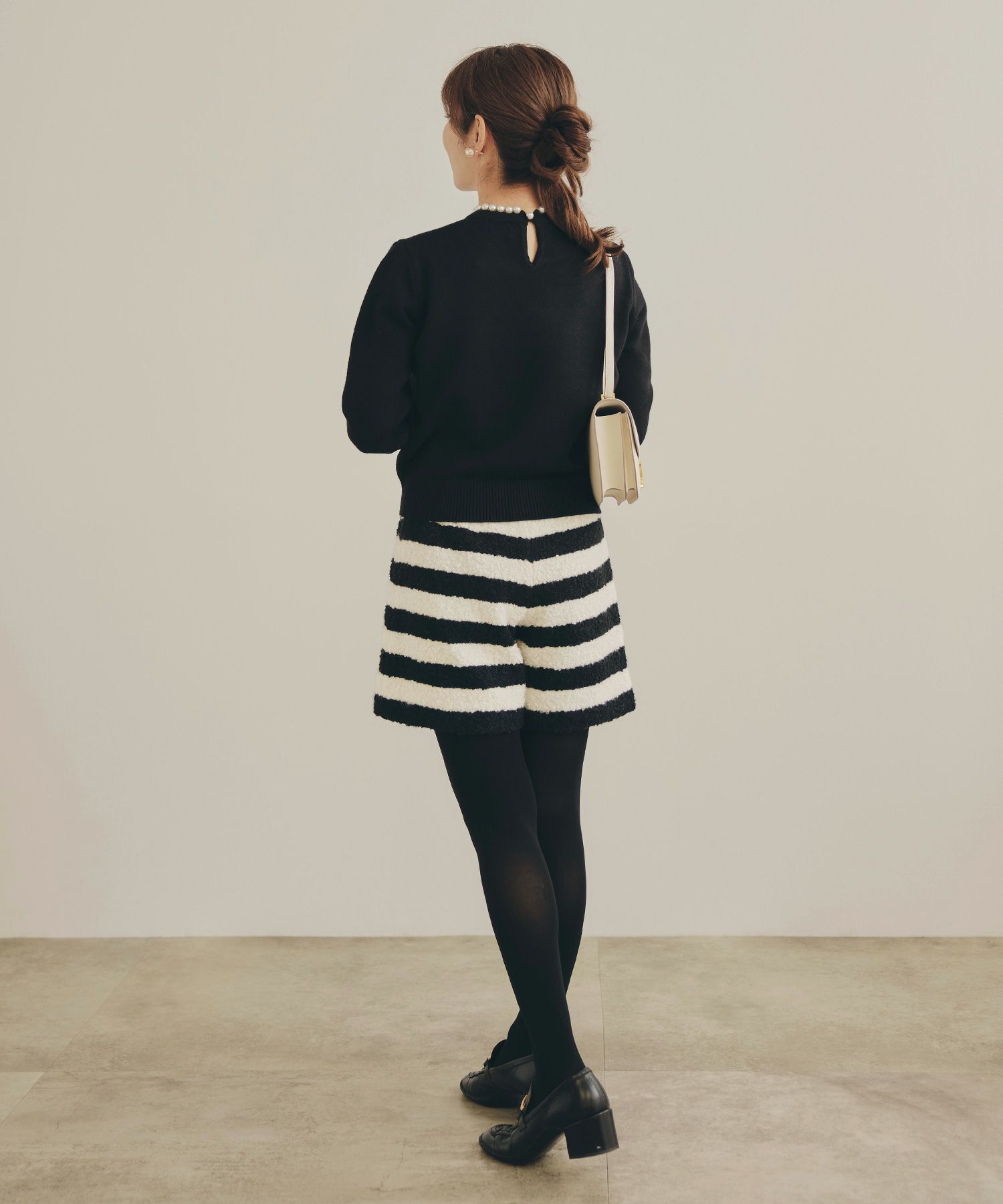 手洗い可 レディース 秋冬 大人可愛い 上品 きれいめ 大人カジュアル フェミニン ミニ丈 ジョイントスペース