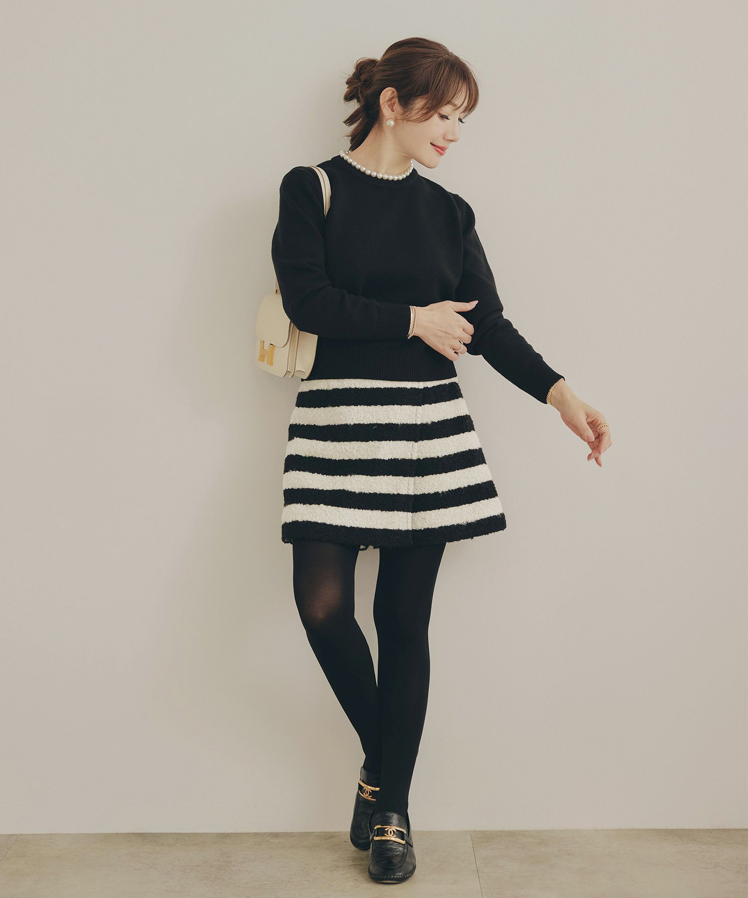 手洗い可 レディース 秋冬 大人可愛い 上品 きれいめ 大人カジュアル フェミニン ミニ丈 ジョイントスペース