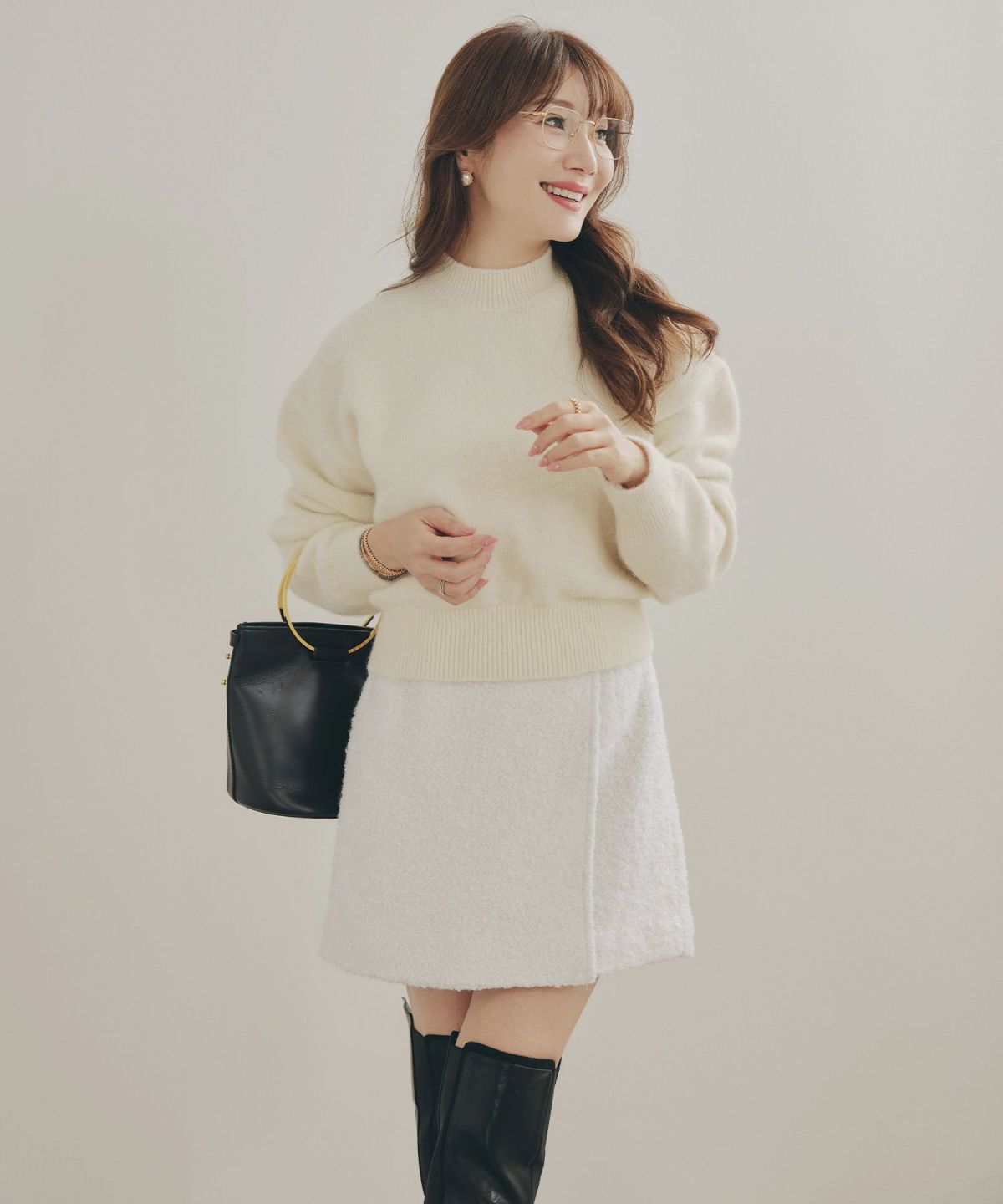 手洗い可 レディース 秋冬 大人可愛い 上品 きれいめ 大人カジュアル フェミニン ミニ丈 ジョイントスペース