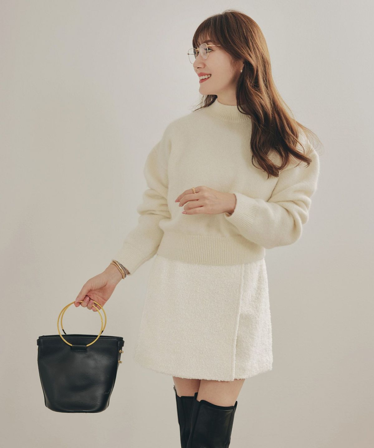 手洗い可 レディース 秋冬 大人可愛い 上品 きれいめ 大人カジュアル フェミニン ミニ丈 ジョイントスペース