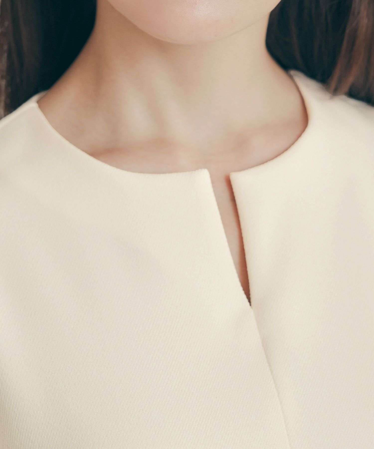 手洗い可 オフィス オケージョン シンプル かわいい きれいめ おしゃれ 白 黒 アンチピリング 日本製 体型カバー ジョイントスペース