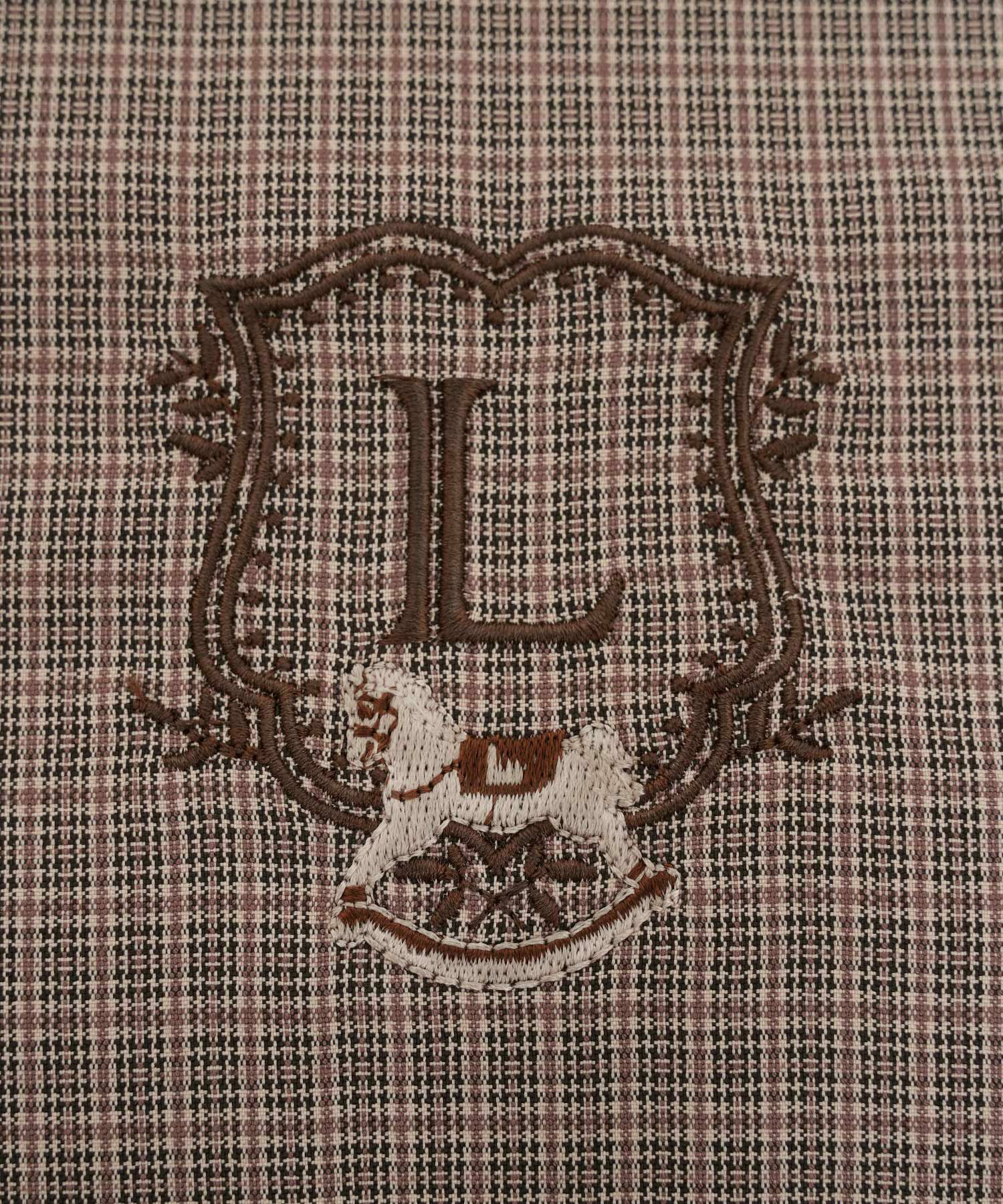 バッグ クラシカル カジュアル 学校行事 授業参観 トートバッグ ポーチ セット 木馬 エンブレム お揃い きれいめ オケージョン ネイビー グリーン ベージュ ブラウン