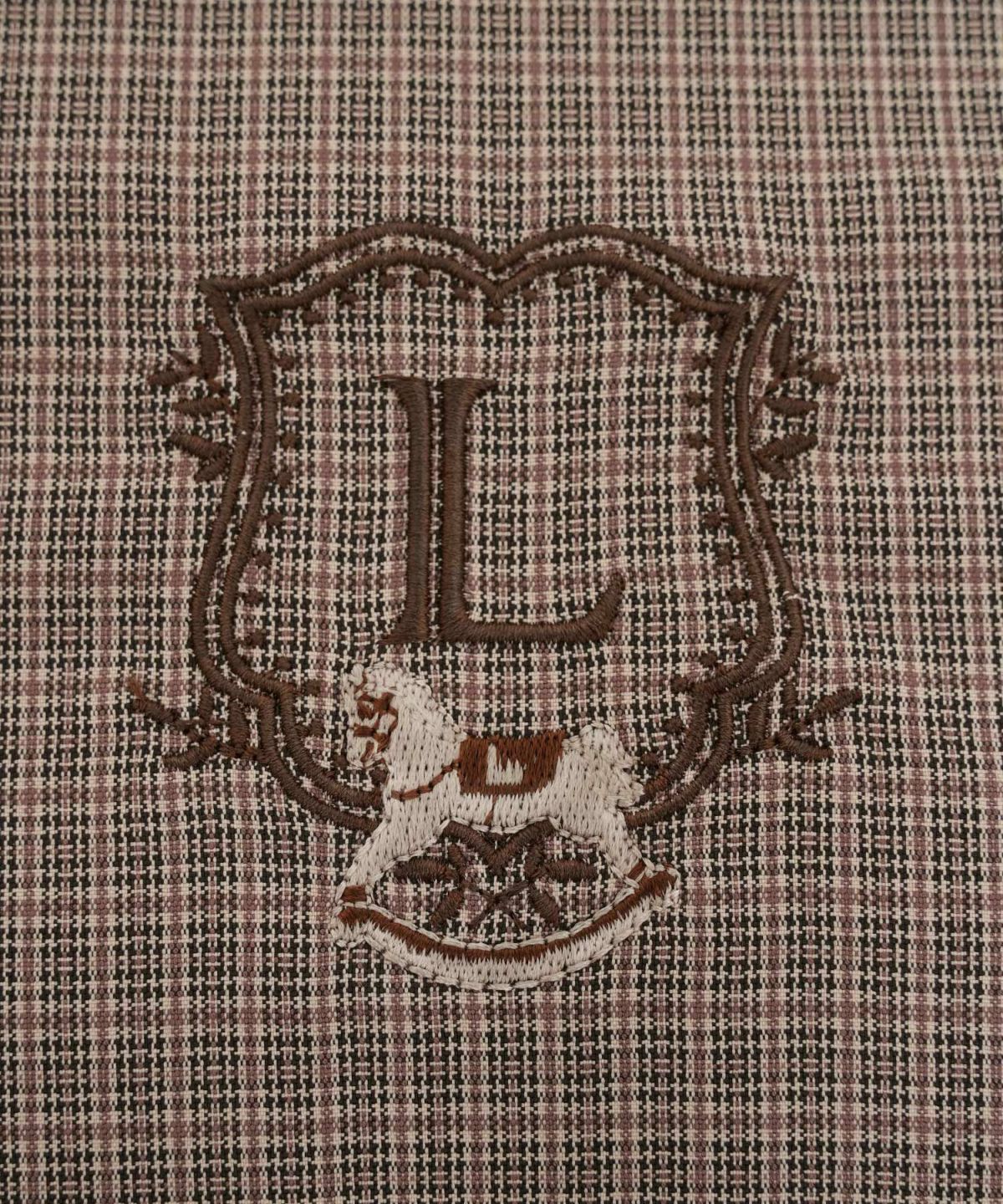 バッグ クラシカル カジュアル 学校行事 授業参観 トートバッグ ポーチ セット 木馬 エンブレム お揃い きれいめ オケージョン ネイビー グリーン ベージュ ブラウン