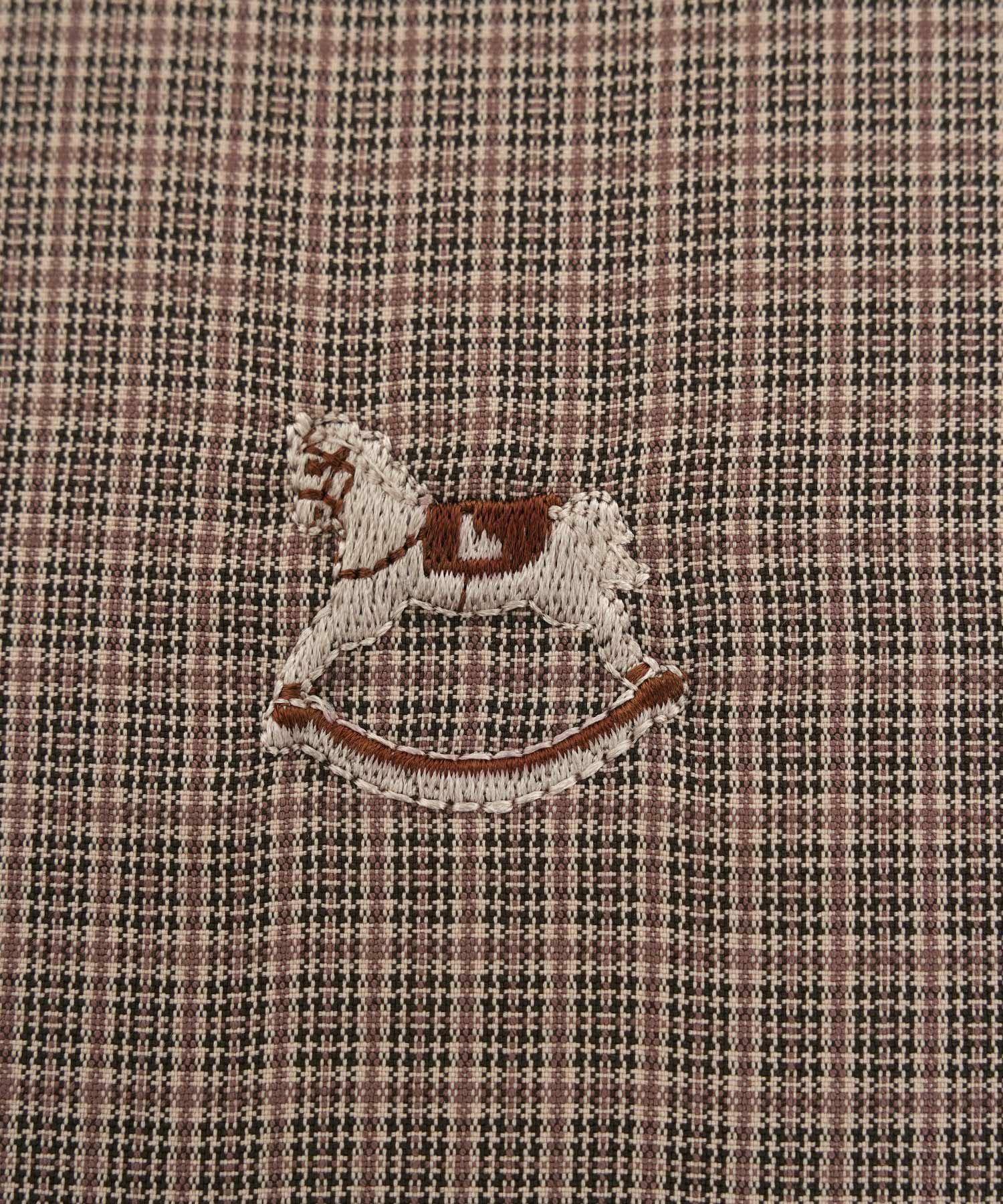 バッグ クラシカル カジュアル 学校行事 授業参観 トートバッグ ポーチ セット 木馬 エンブレム お揃い きれいめ オケージョン ネイビー グリーン ベージュ ブラウン