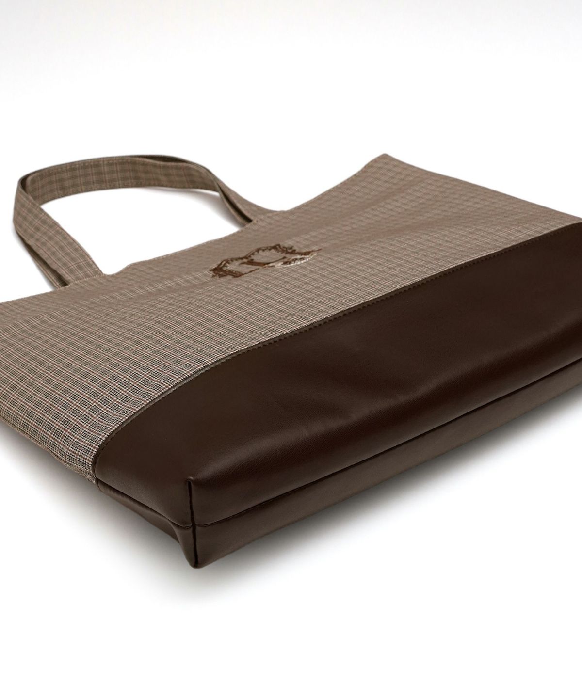 バッグ クラシカル カジュアル 学校行事 授業参観 トートバッグ ポーチ セット 木馬 エンブレム お揃い きれいめ オケージョン ネイビー グリーン ベージュ ブラウン