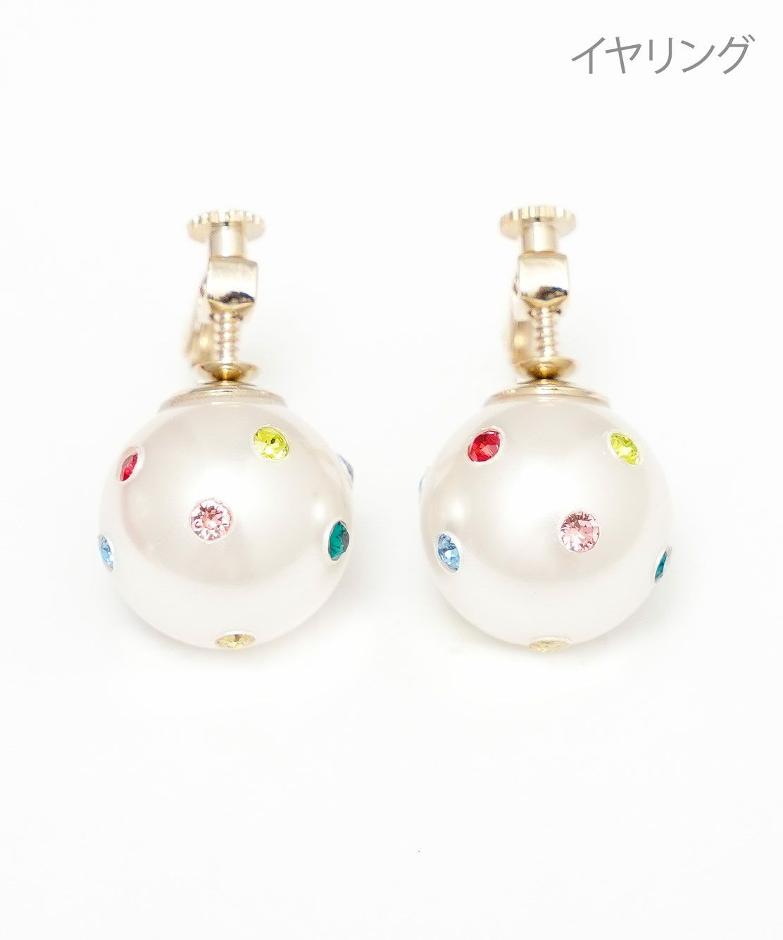 カラフル ストーン ワンポイント ピアス イヤリング Colorful Stone One Point Pierce Earring