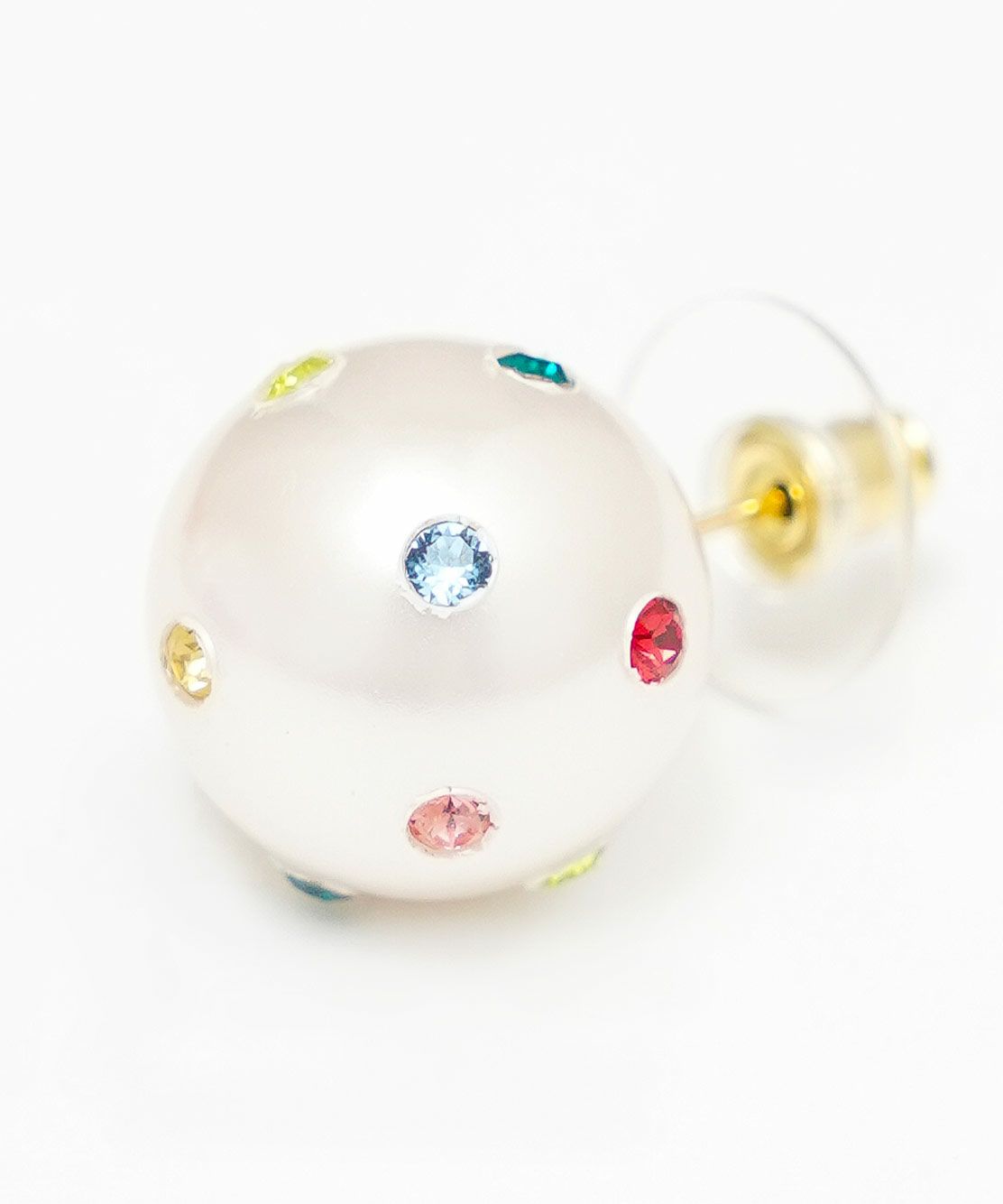 カラフル ストーン ワンポイント ピアス イヤリング Colorful Stone One Point Pierce Earring