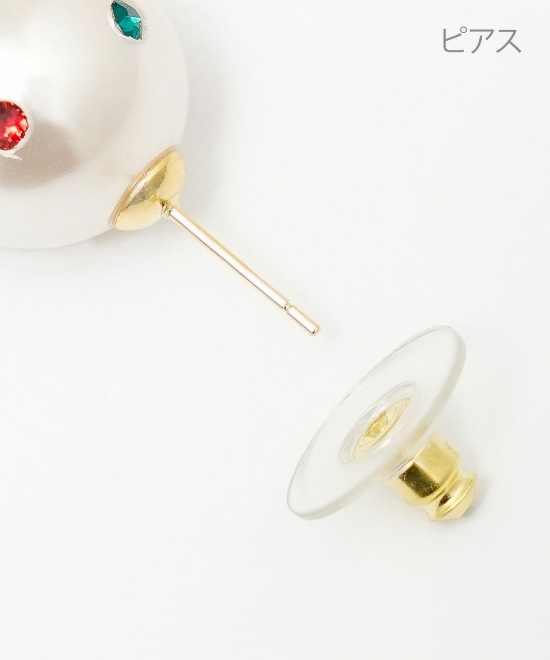 カラフル ストーン ワンポイント ピアス イヤリング Colorful Stone One Point Pierce Earring