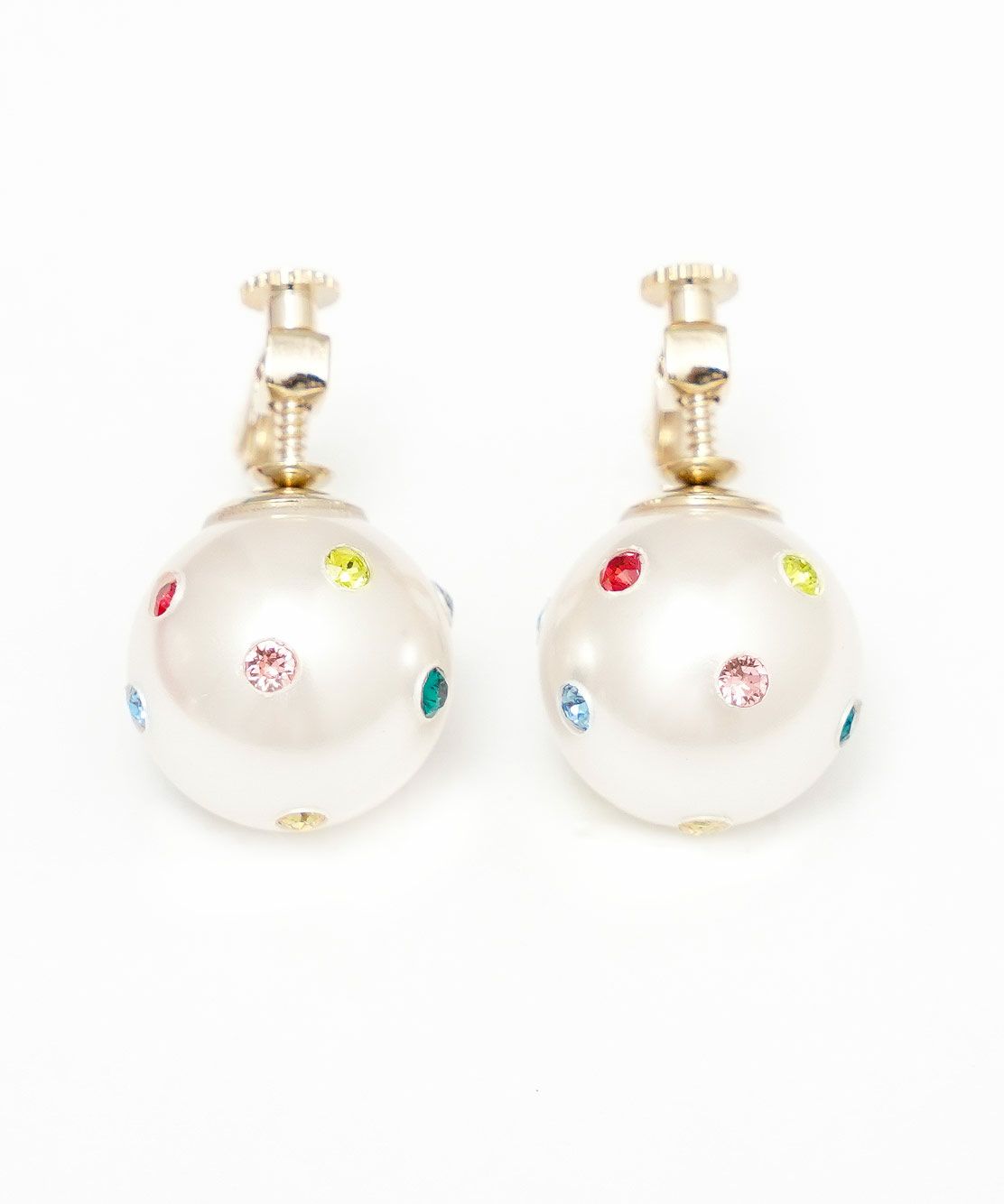 カラフル ストーン ワンポイント ピアス イヤリング Colorful Stone One Point Pierce Earring