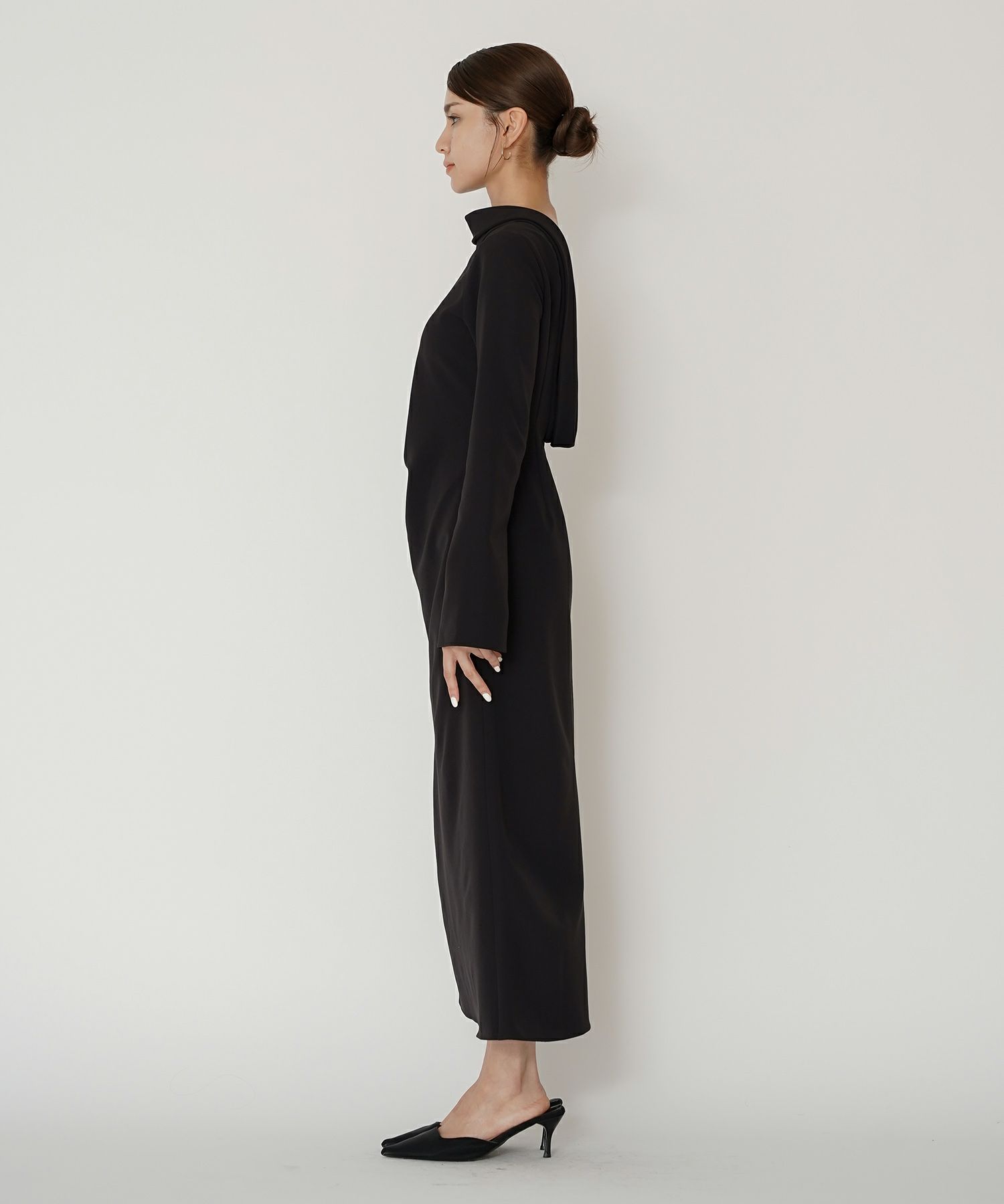 結婚式 フォーマル ディナー バックオープン パーティードレス 二次会 前撮り モード Iライン タイト 韓国風 綺麗め 細見え カジュアル KINO THE KEI