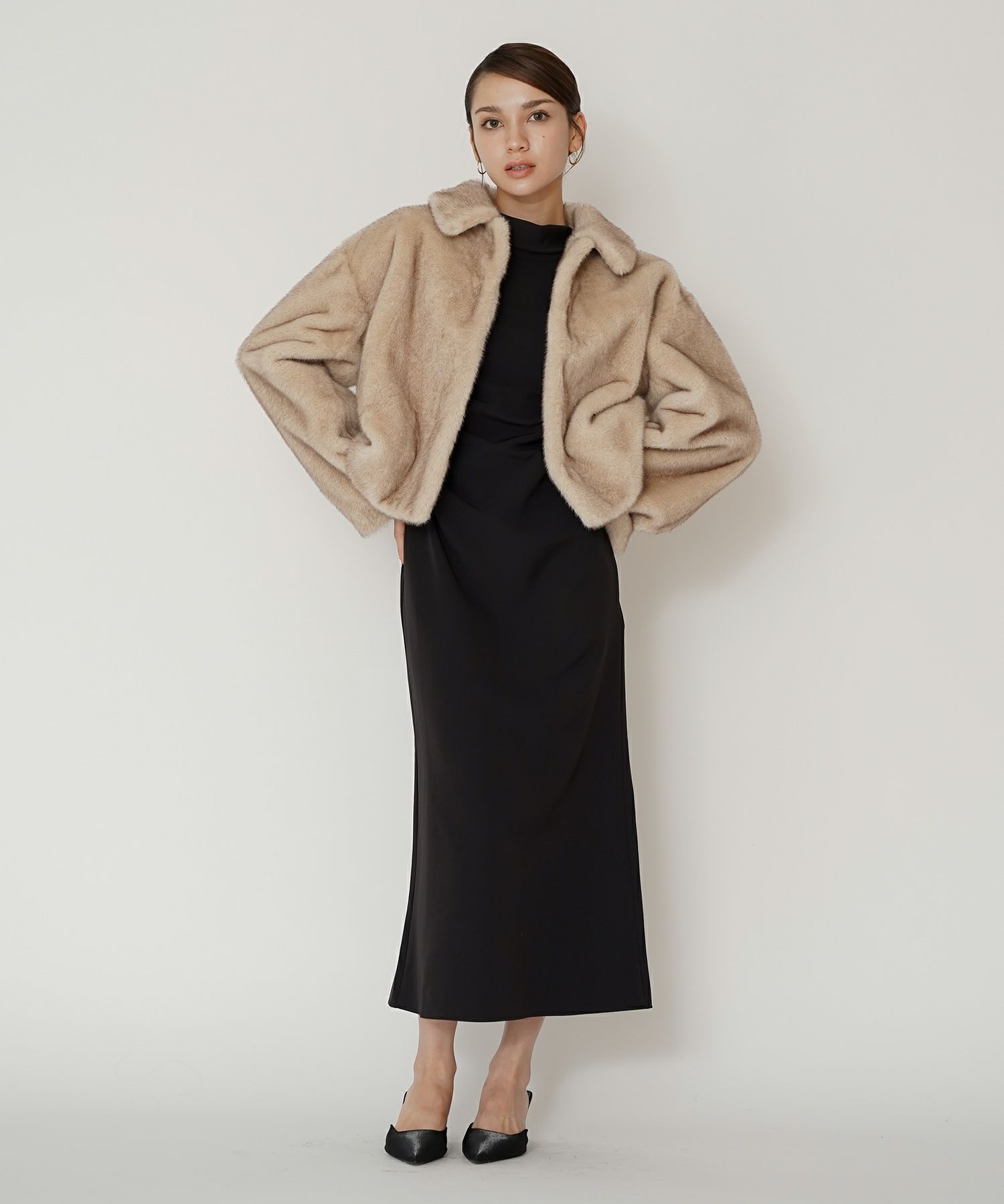 結婚式 フォーマル ディナー バックオープン パーティードレス 二次会 前撮り モード Iライン タイト 韓国風 綺麗め 細見え カジュアル KINO THE KEI