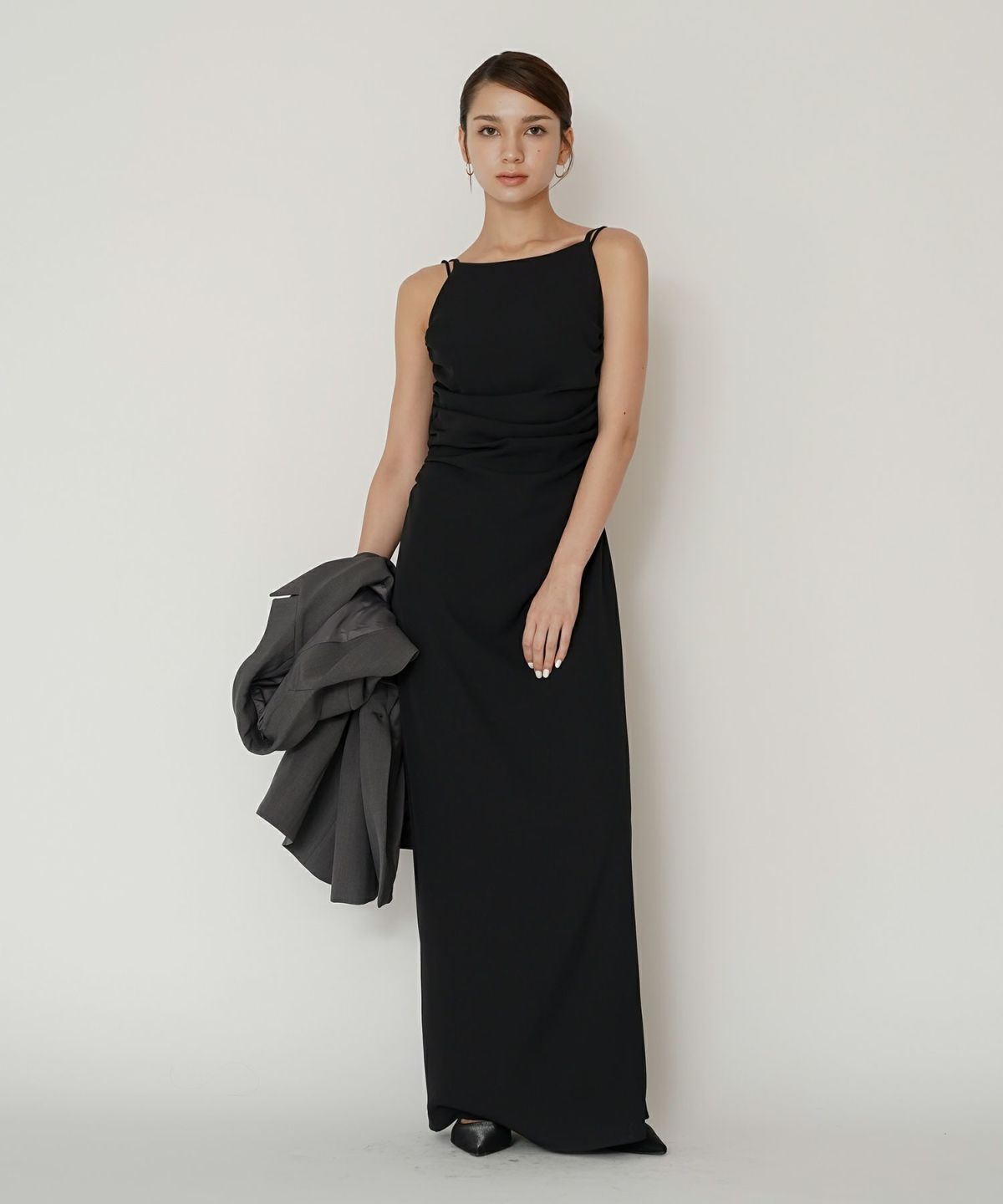 フィットネス バックオープンワンピ 海外 ロング丈 リゾートワンピ パーティ ディナー タイトワンピース 韓国風 綺麗め 細見え カジュアル KINO THE KEI