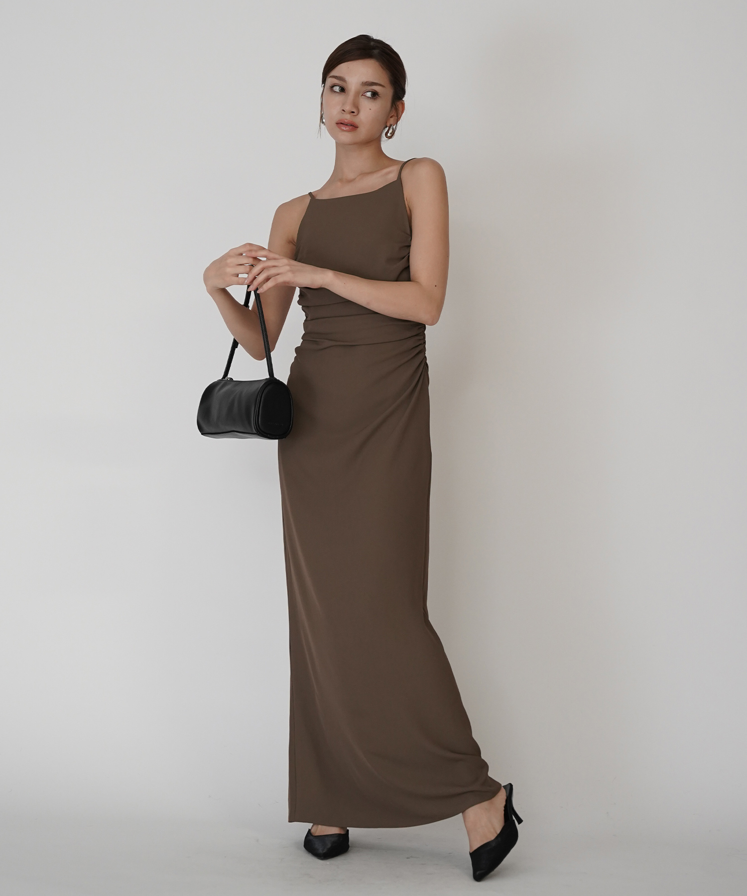 フィットネス バックオープンワンピ 海外 ロング丈 リゾートワンピ パーティ ディナー タイトワンピース 韓国風 綺麗め 細見え カジュアル KINO THE KEI