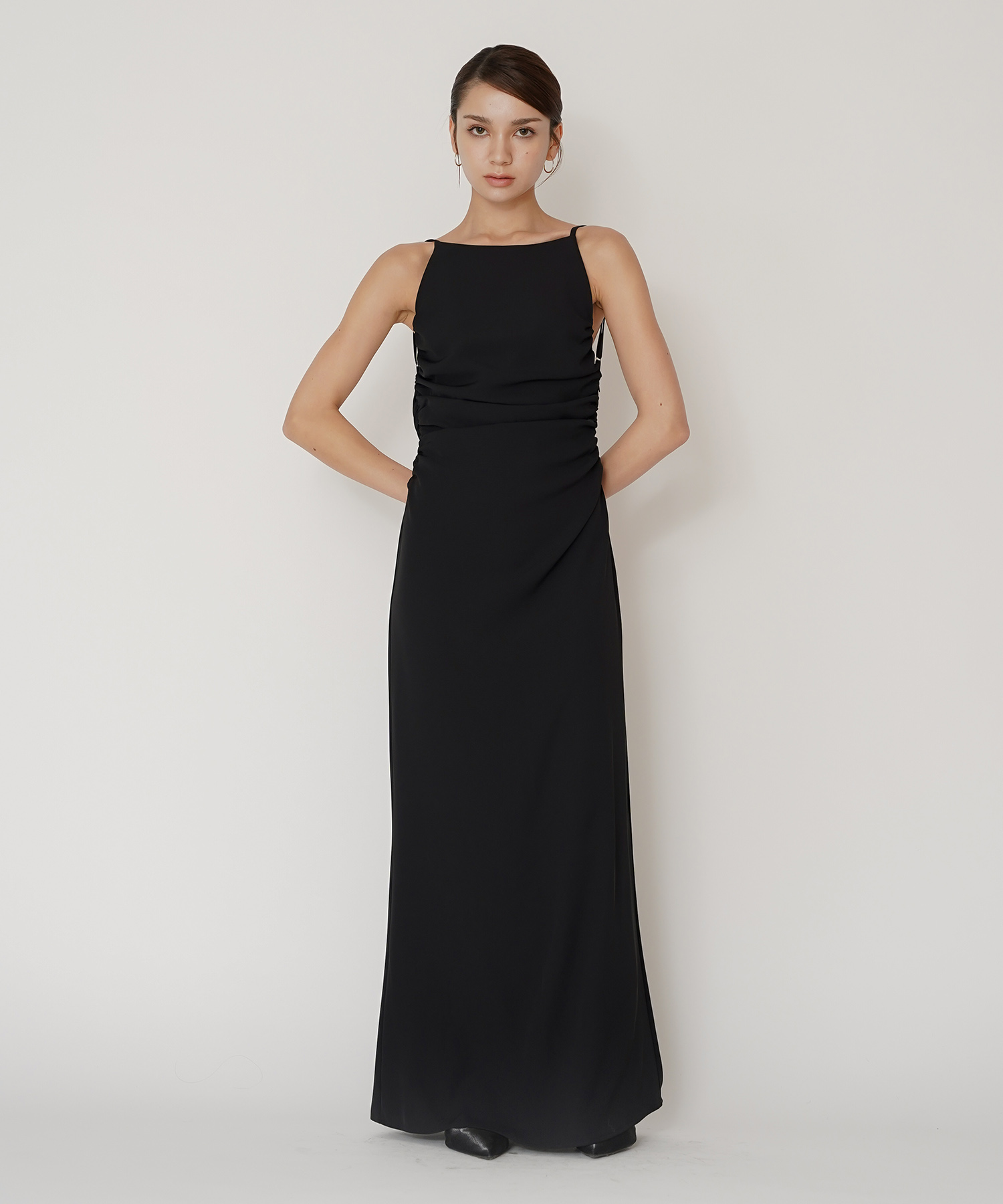 フィットネス バックオープンワンピ 海外 ロング丈 リゾートワンピ パーティ ディナー タイトワンピース 韓国風 綺麗め 細見え カジュアル KINO THE KEI