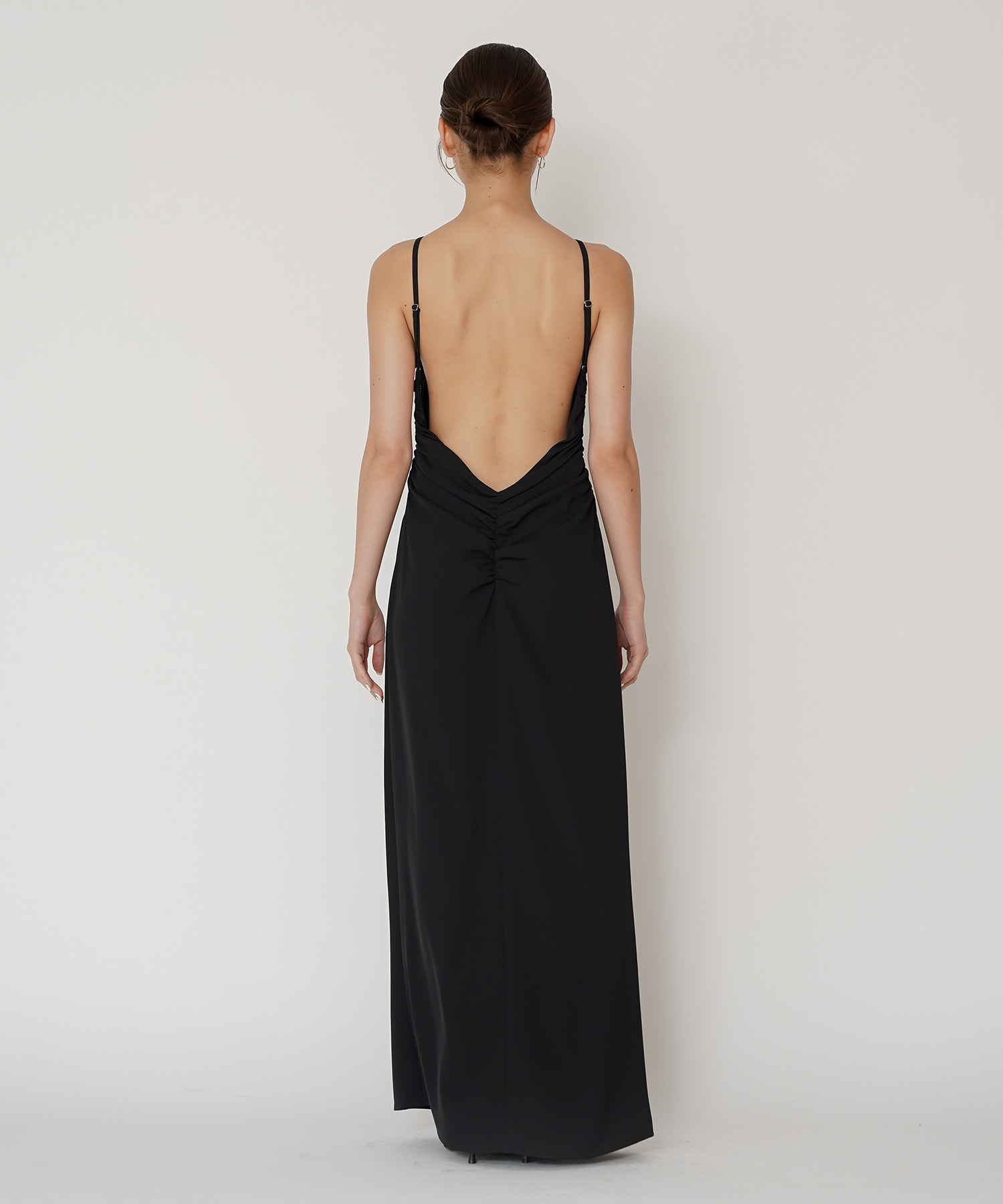 フィットネス バックオープンワンピ 海外 ロング丈 リゾートワンピ パーティ ディナー タイトワンピース 韓国風 綺麗め 細見え カジュアル KINO THE KEI