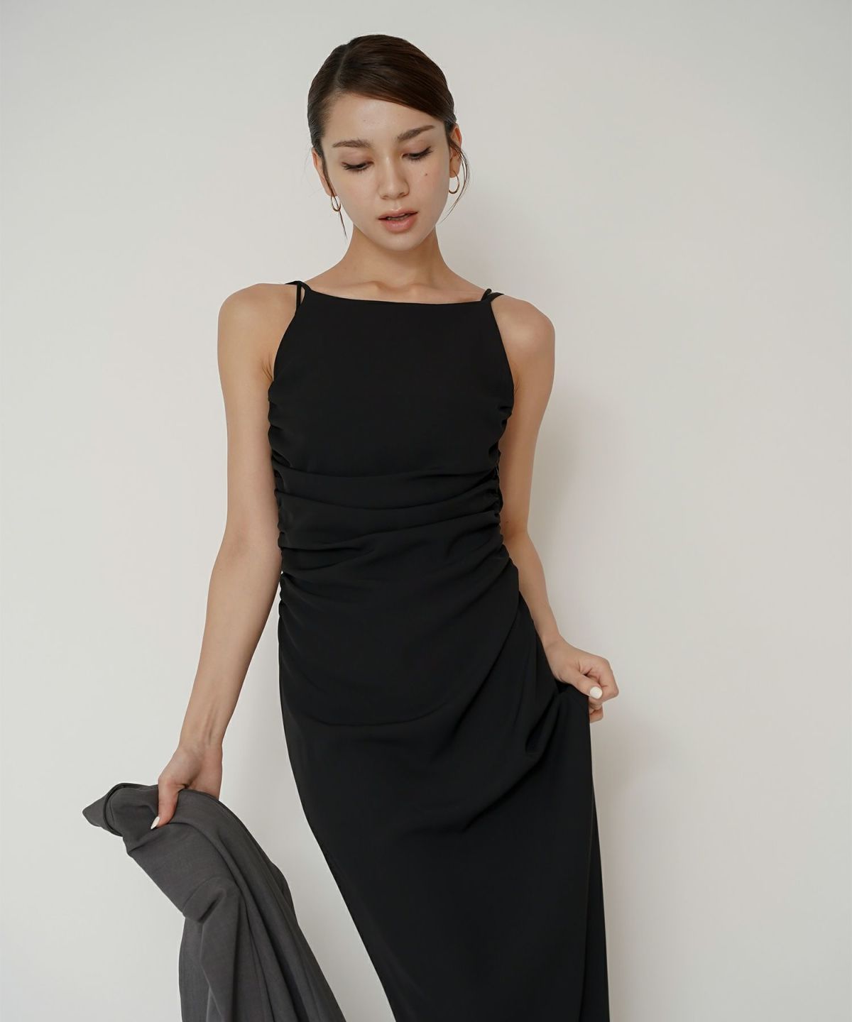 フィットネス バックオープンワンピ 海外 ロング丈 リゾートワンピ パーティ ディナー タイトワンピース 韓国風 綺麗め 細見え カジュアル KINO THE KEI