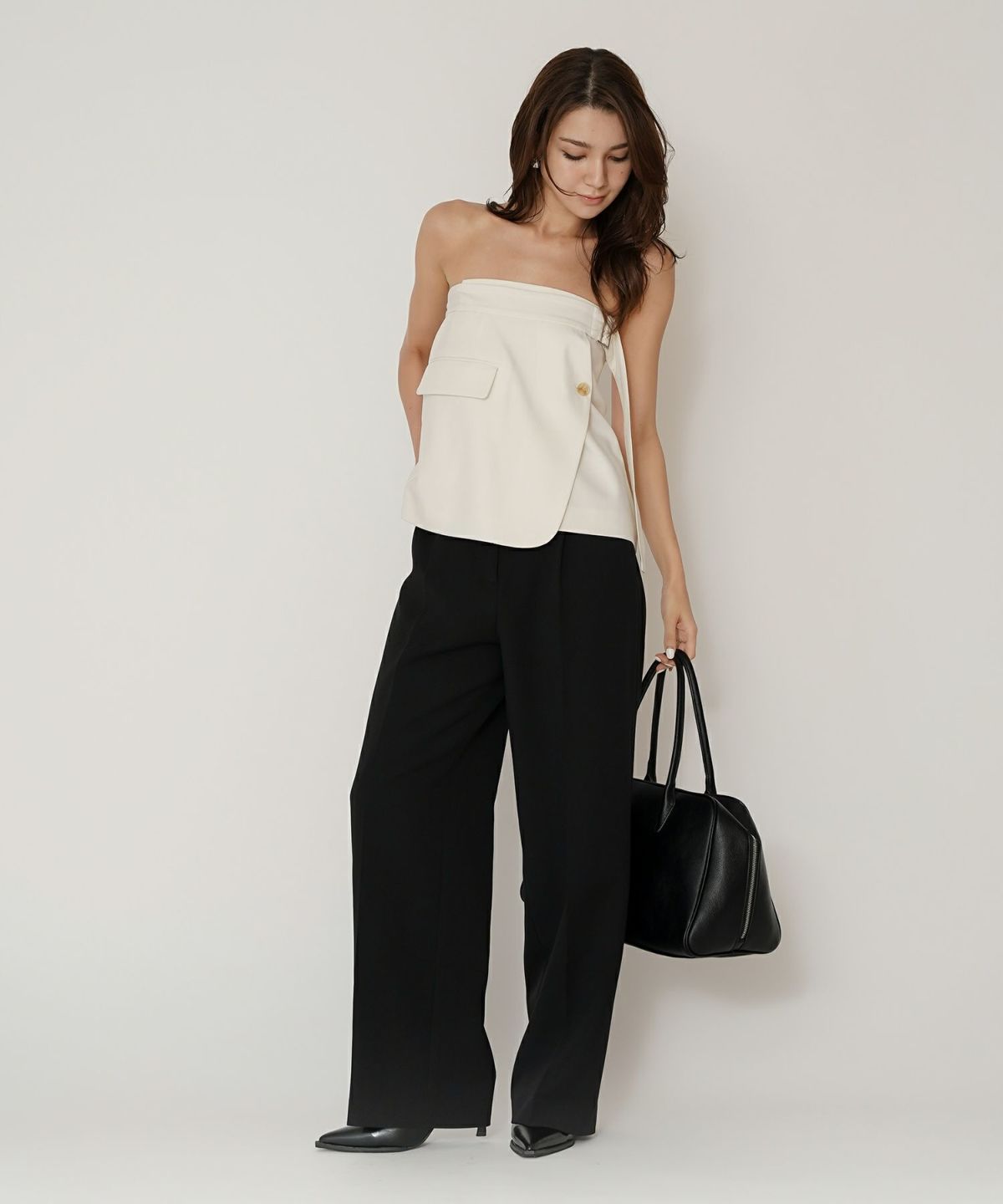 ミニスカート ショート丈 ミニボトム ウエストゴム 台形 タイトスカート 制服 韓国風 綺麗め 細見え カジュアル KINO THE KEI