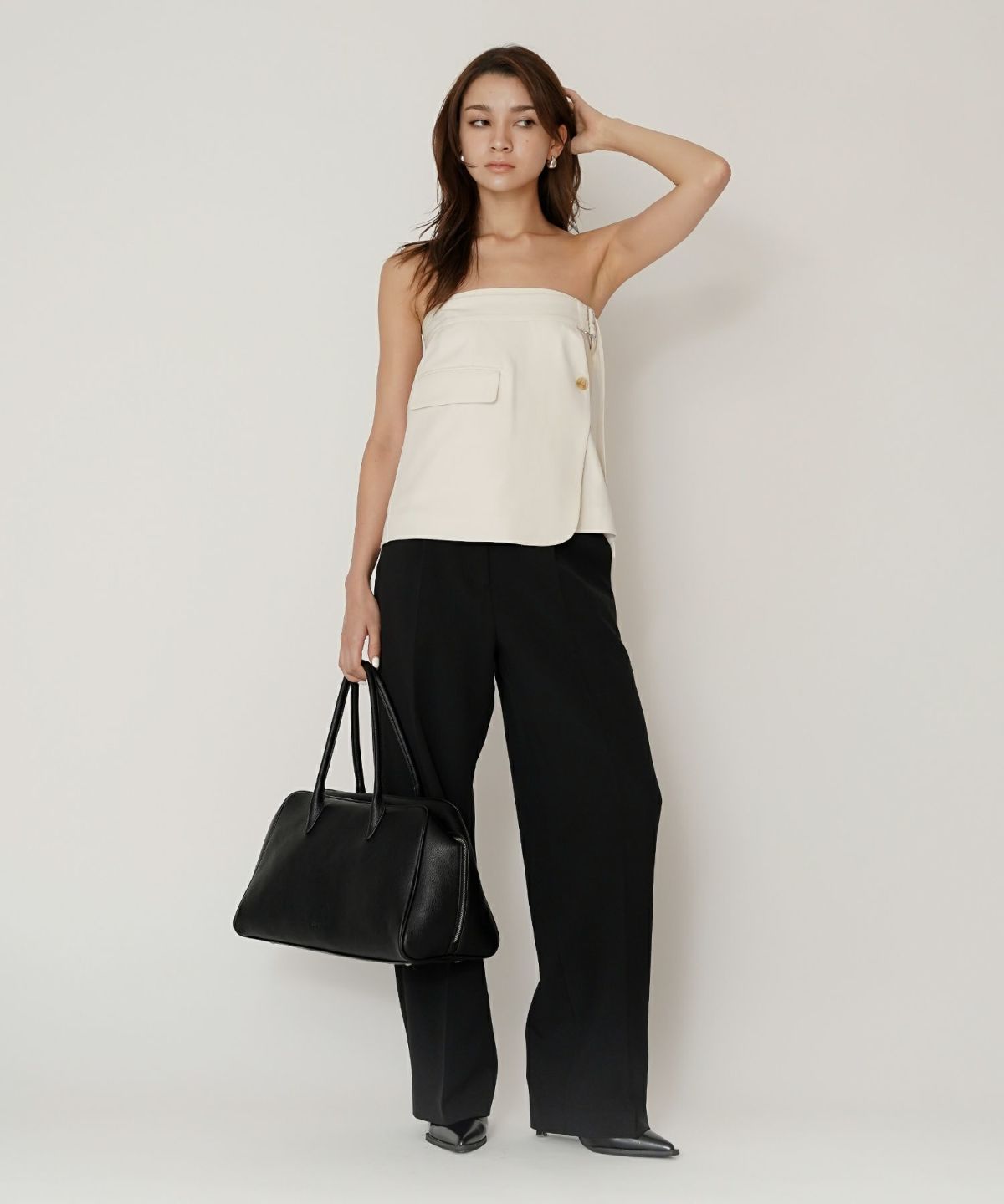 ミニスカート ショート丈 ミニボトム ウエストゴム 台形 タイトスカート 制服 韓国風 綺麗め 細見え カジュアル KINO THE KEI