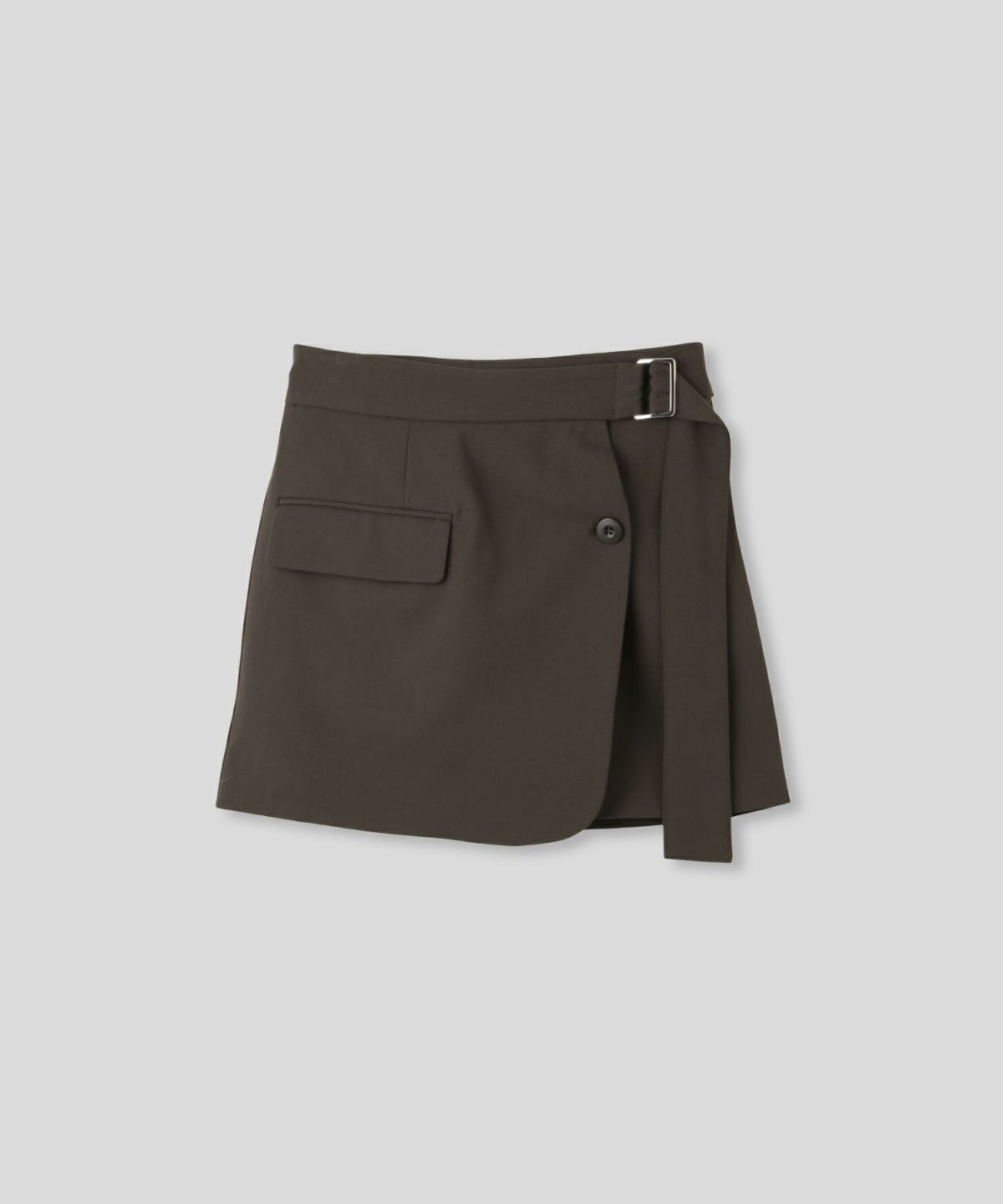 ミニスカート ショート丈 ミニボトム ウエストゴム 台形 タイトスカート 制服 韓国風 綺麗め 細見え カジュアル KINO THE KEI